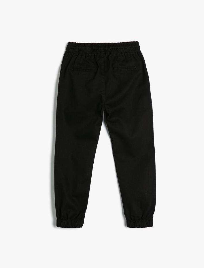 Erkek Çocuk Jogger Pantolon Cepli Pamuklu Beli Lastikli