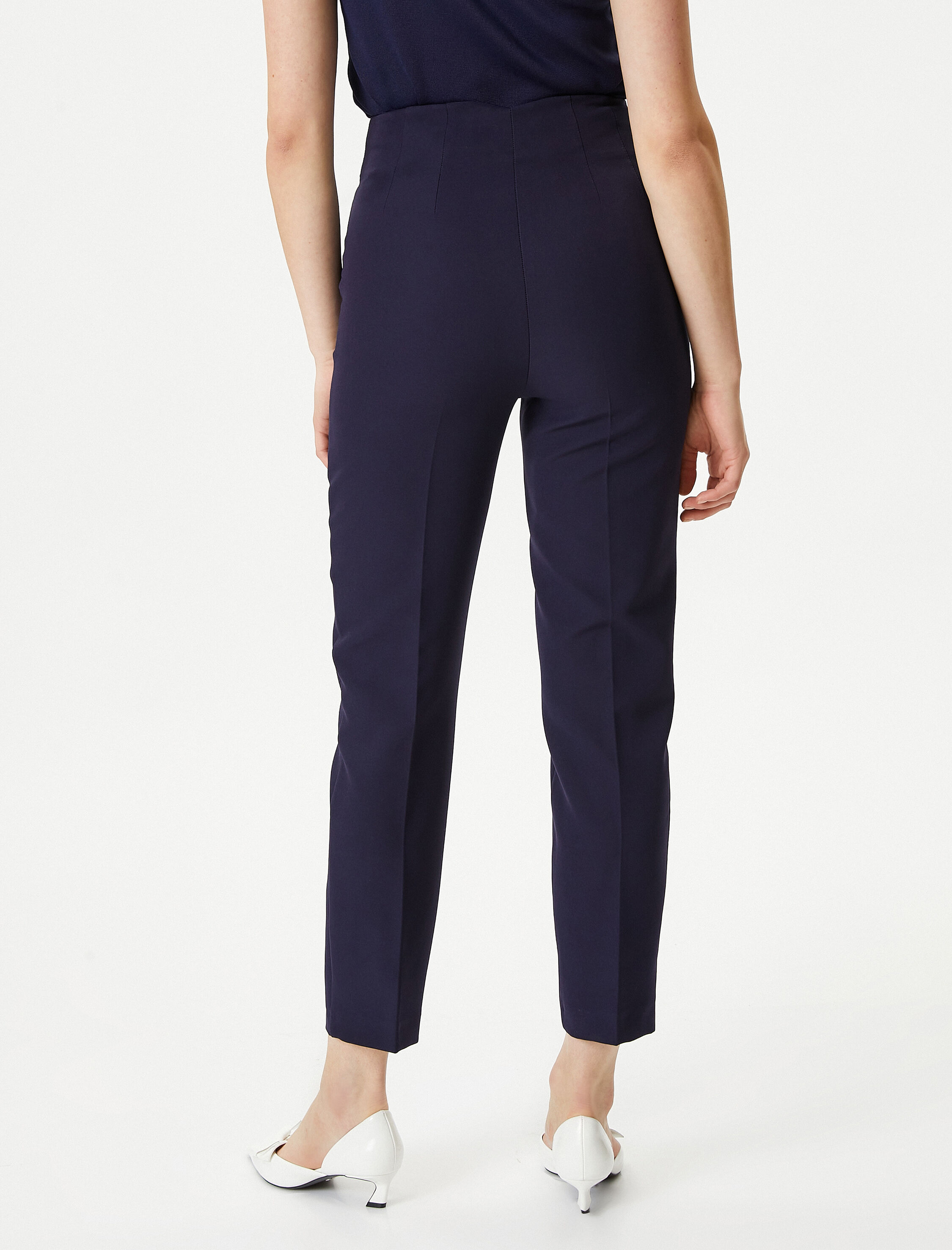   Kumaş Cigarette Pantolon Gold Düğmeli Cepli Normal Bel