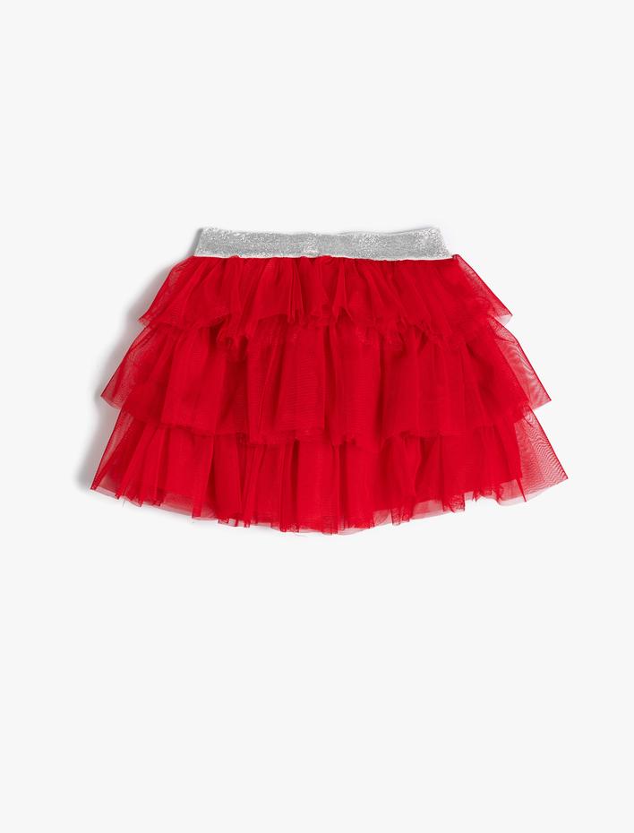 Kız Bebek Tütü Etek Katlı Pamuk Astarlı