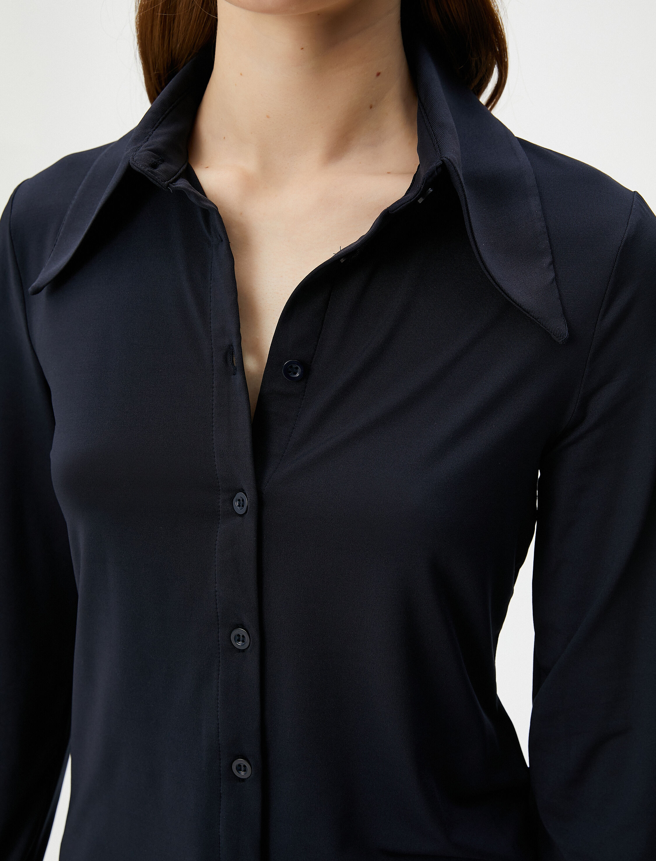   Melis Ağazat X Koton - Uzun Kollu Slim Fit Gömlek