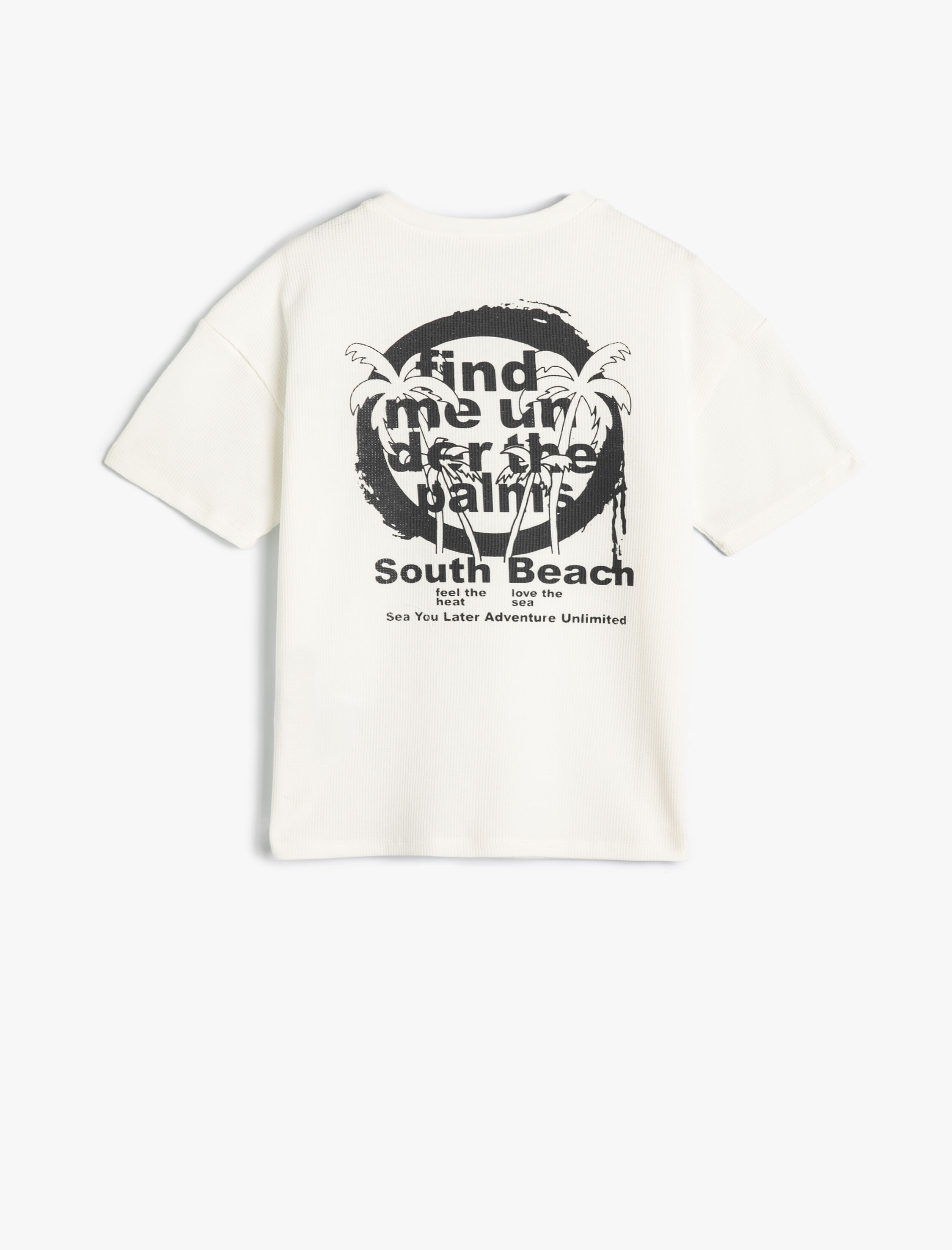  Erkek Çocuk Tişört Slogan Baskılı Kısa Kollu Bisiklet Yaka Pamuklu