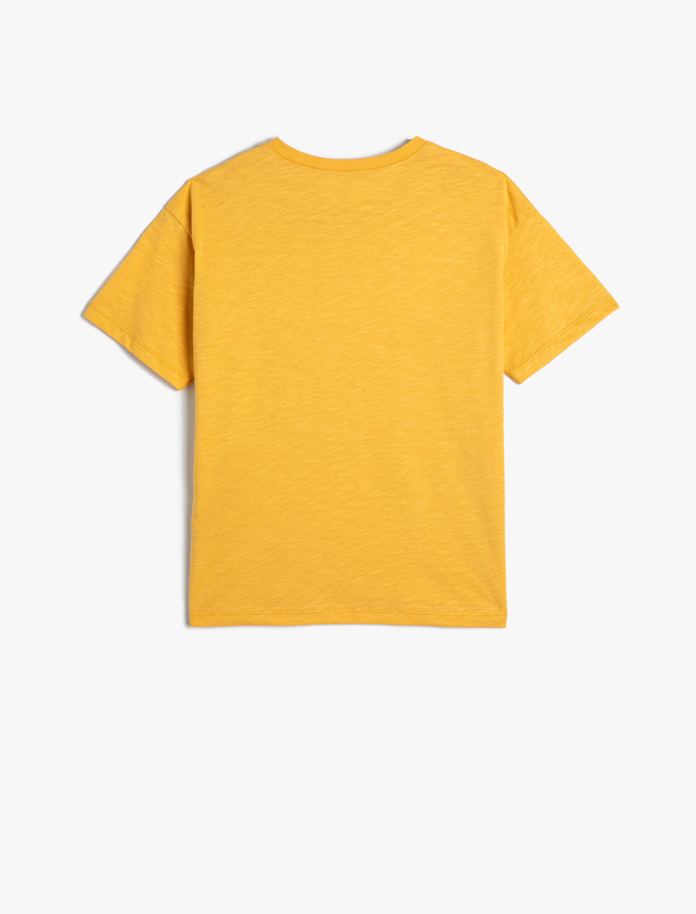  Erkek Çocuk Tişört Slogan Baskılı Kısa Kollu Bisiklet Yaka Pamuklu