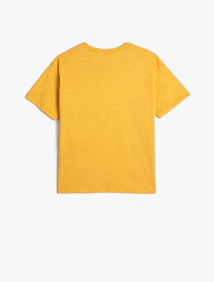 Erkek Çocuk Tişört Slogan Baskılı Kısa Kollu Bisiklet Yaka Pamuklu