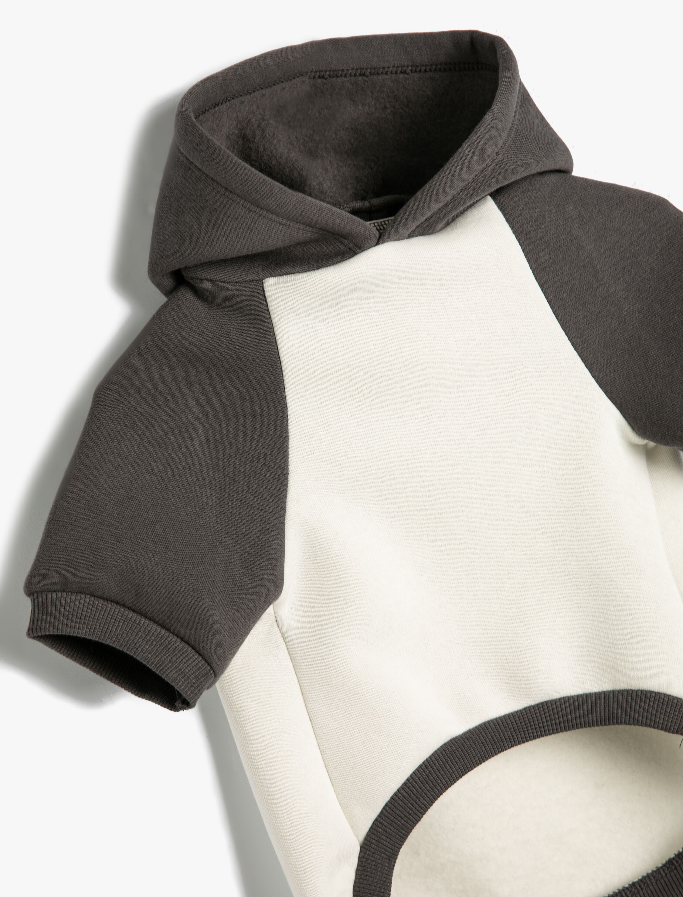   Şardonlu Kapşonlu Köpek Sweatshirt Renk Bloklu Baskılı Pamuk Karışımlı Antibakteriyel Kumaş