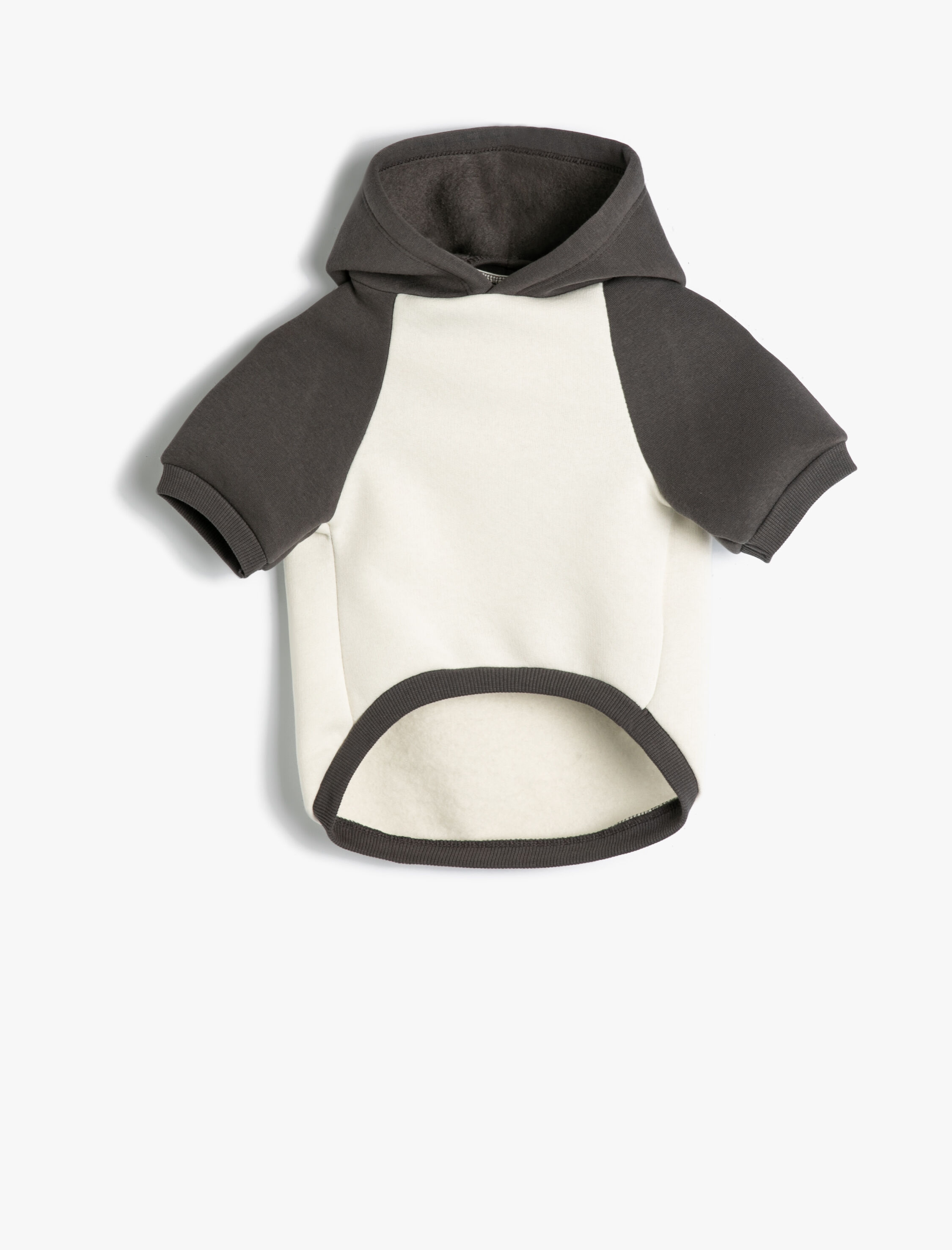 Koton Kadın Kapşonlu Köpek Sweatshirt Renk Bloklu Baskılı Pamuk Karışımlı Antibakteriyel Kumaş