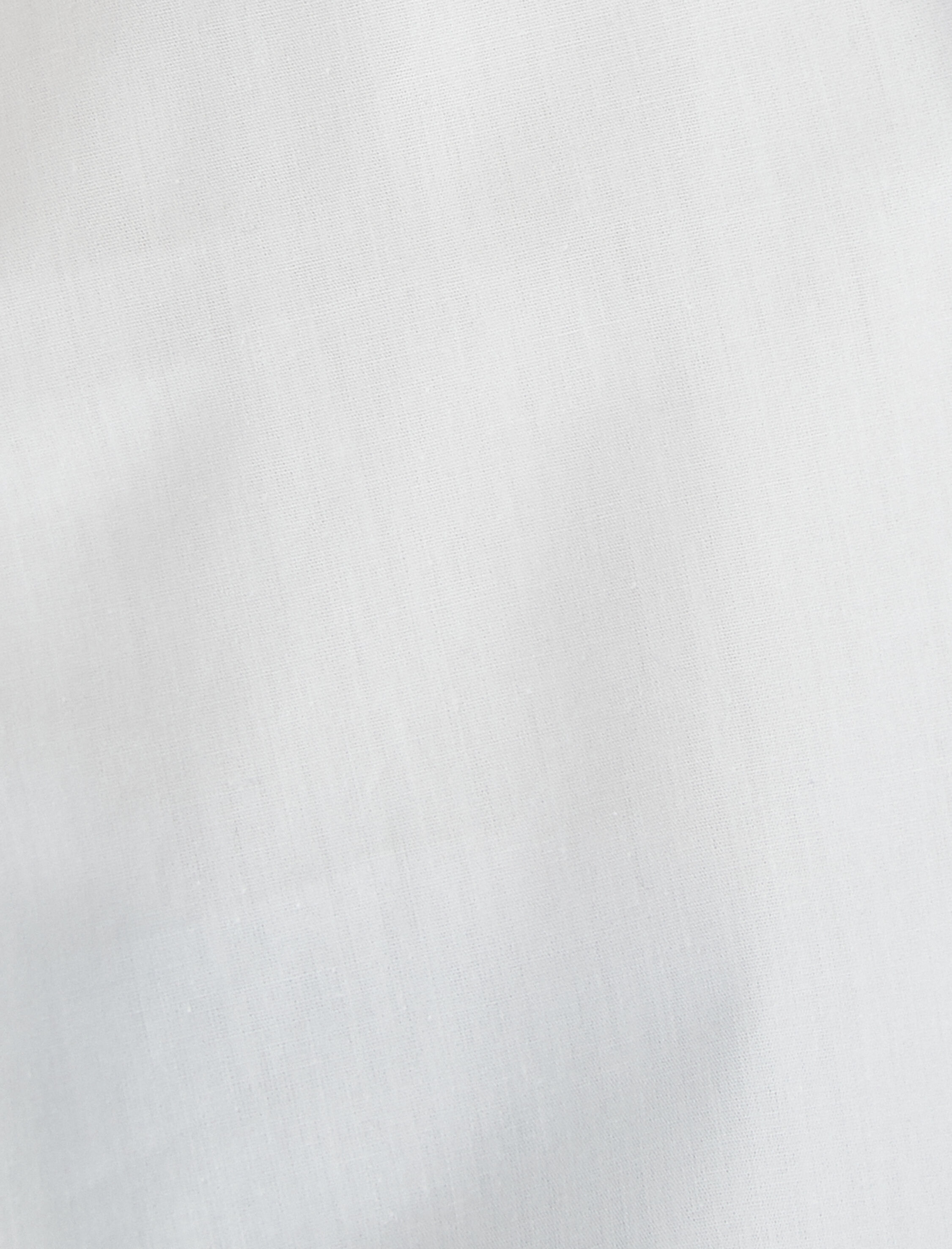   Uzun Kollu Poplin Gömlek Tüvit Detaylı Hakim Yaka Düğmeli Pamuklu