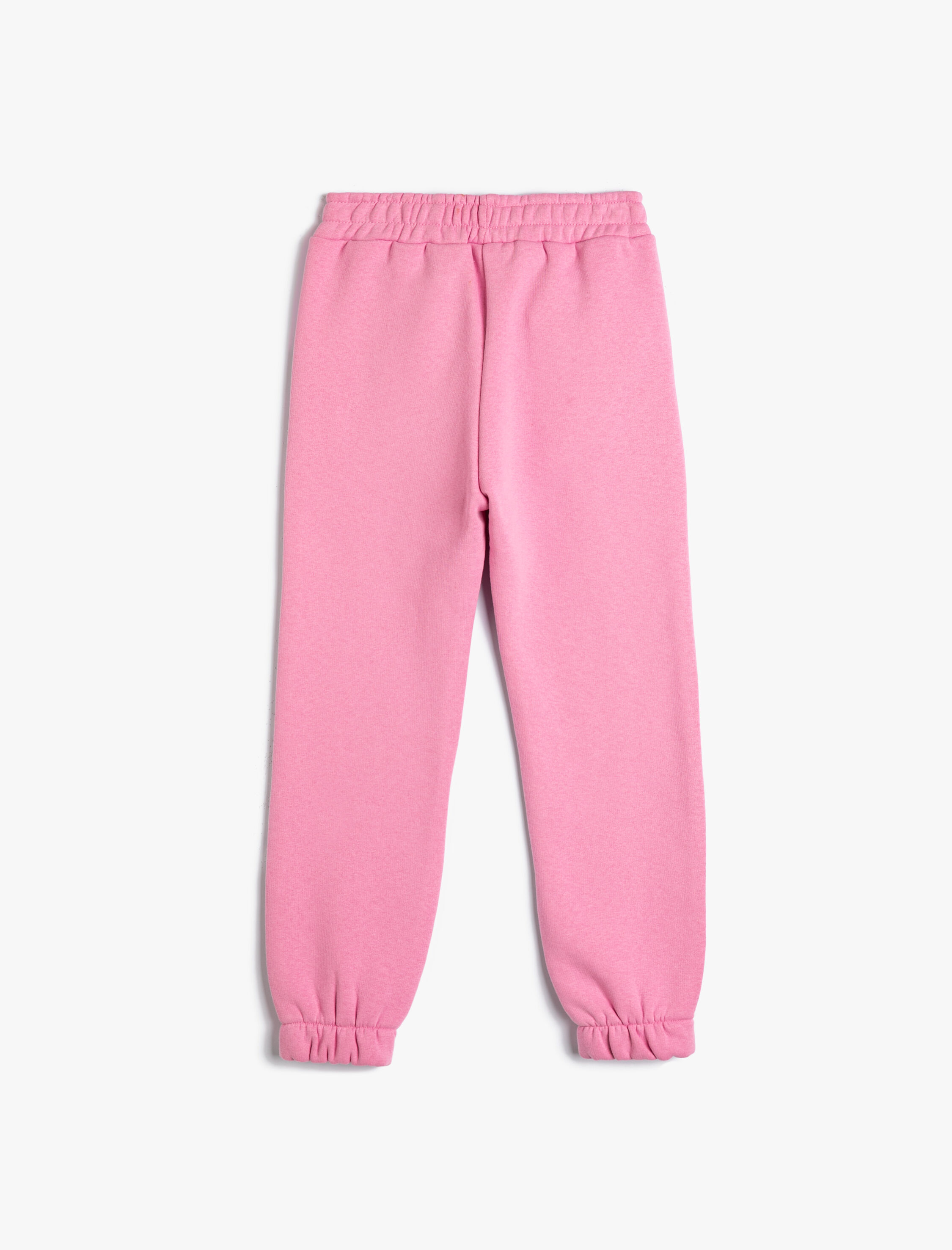  Kız Çocuk Basic Jogger Eşofman Altı Cep Detaylı Beli Lastikli Şardonlu