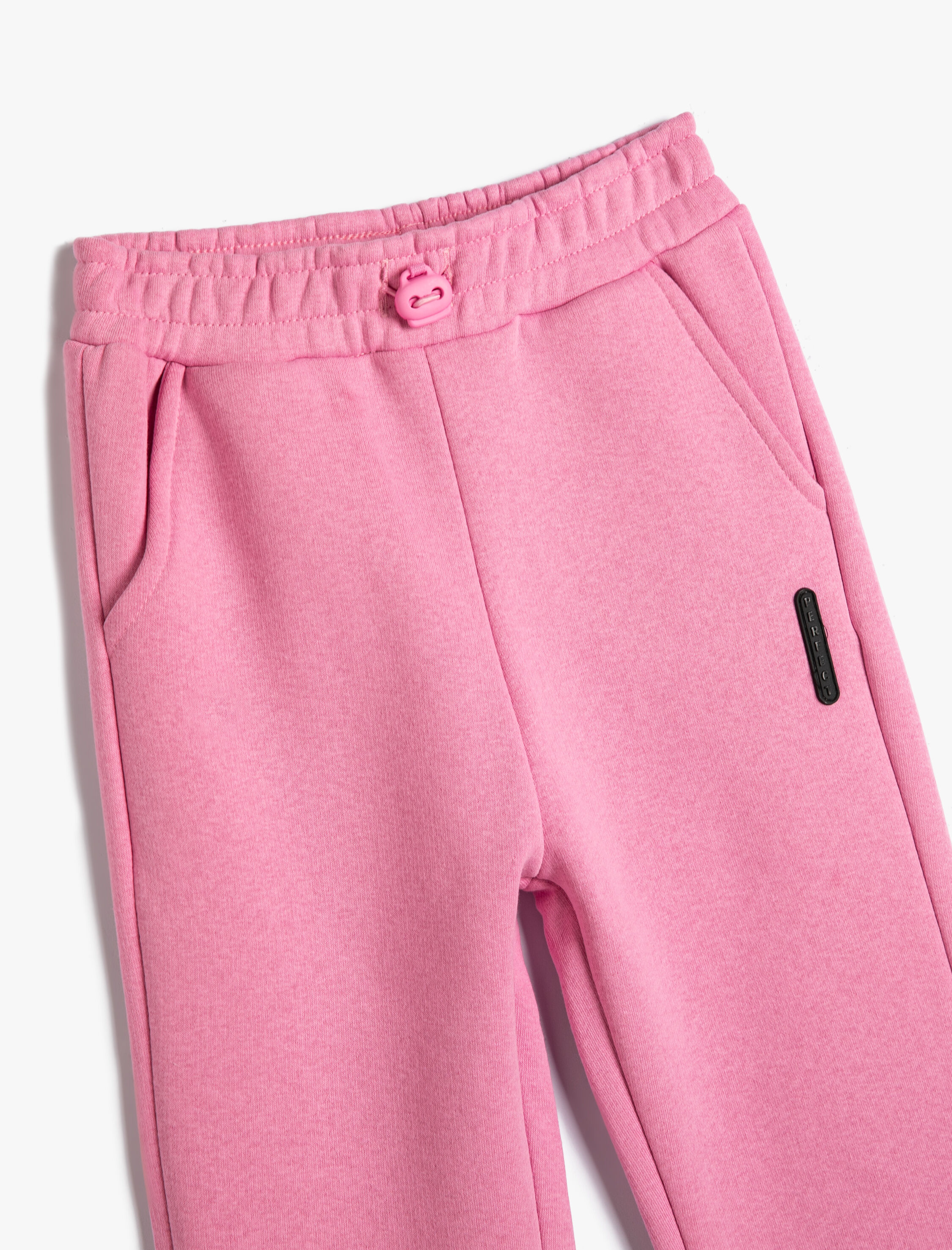  Kız Çocuk Basic Jogger Eşofman Altı Cep Detaylı Beli Lastikli Şardonlu