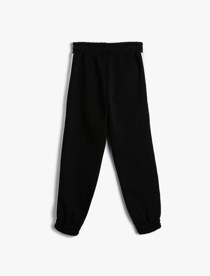 Kız Çocuk Cep Detaylı Beli Lastikli Basic Jogger Eşofman Altı Şardonlu Basic Jogger Eşofman Altı