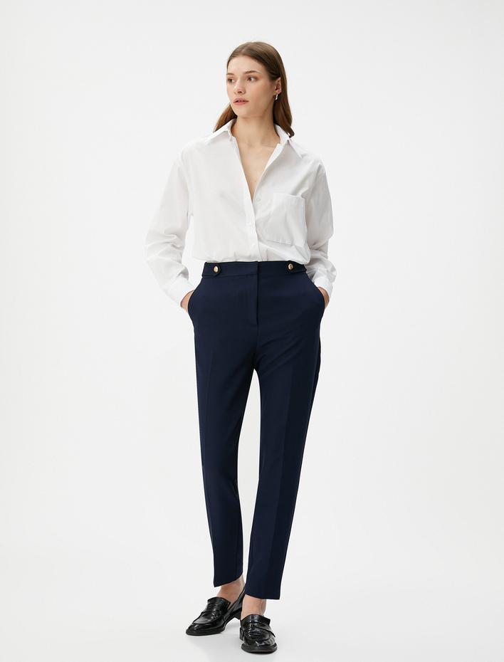  Oversize Gömlek Uzun Kollu Düğmeli Cepli