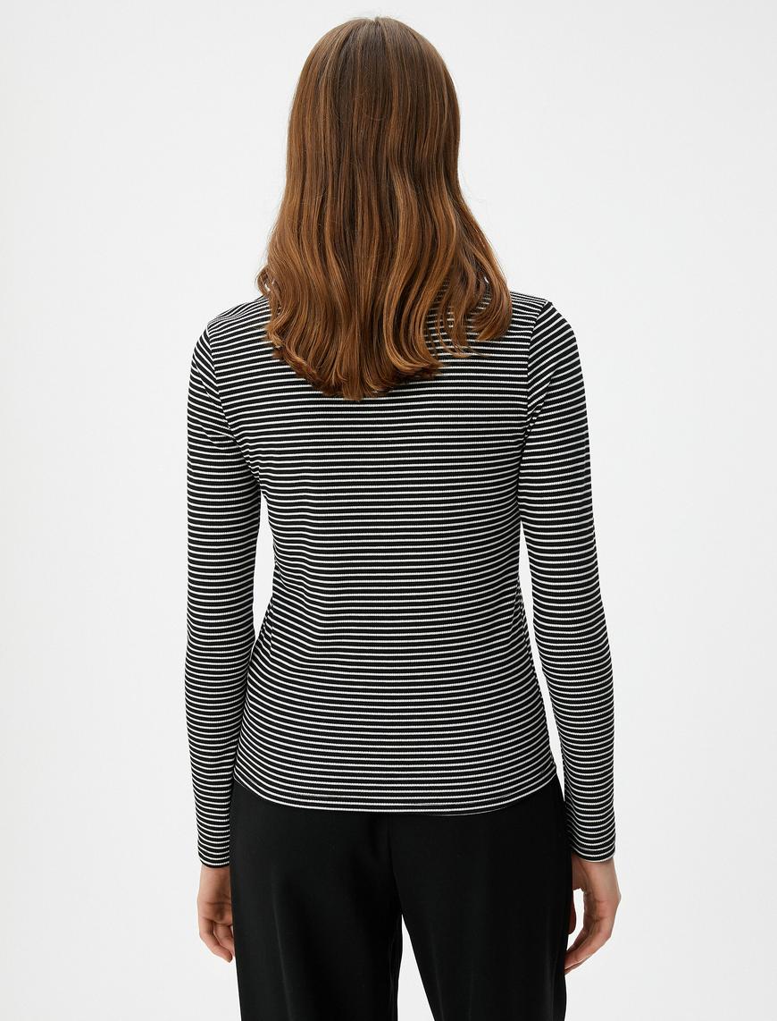   Uzun Kollu Tişört Bisiklet Yaka Slim Fit
