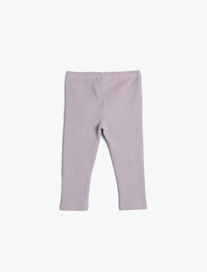 Kız Bebek Basic Fitilli Tayt Beli Lastikli