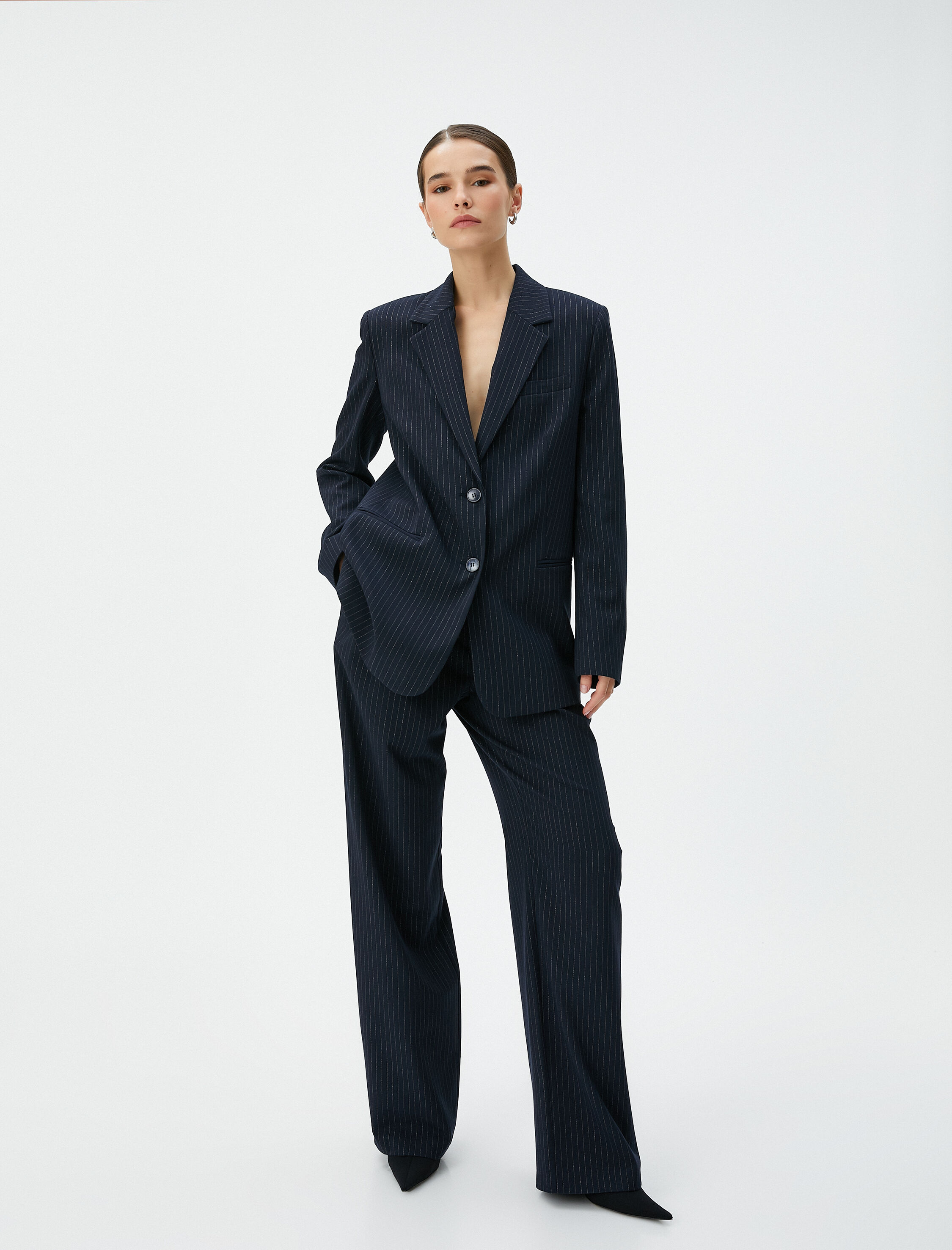   Melis Ağazat X Koton - Kumaş Palazzo Pantolon