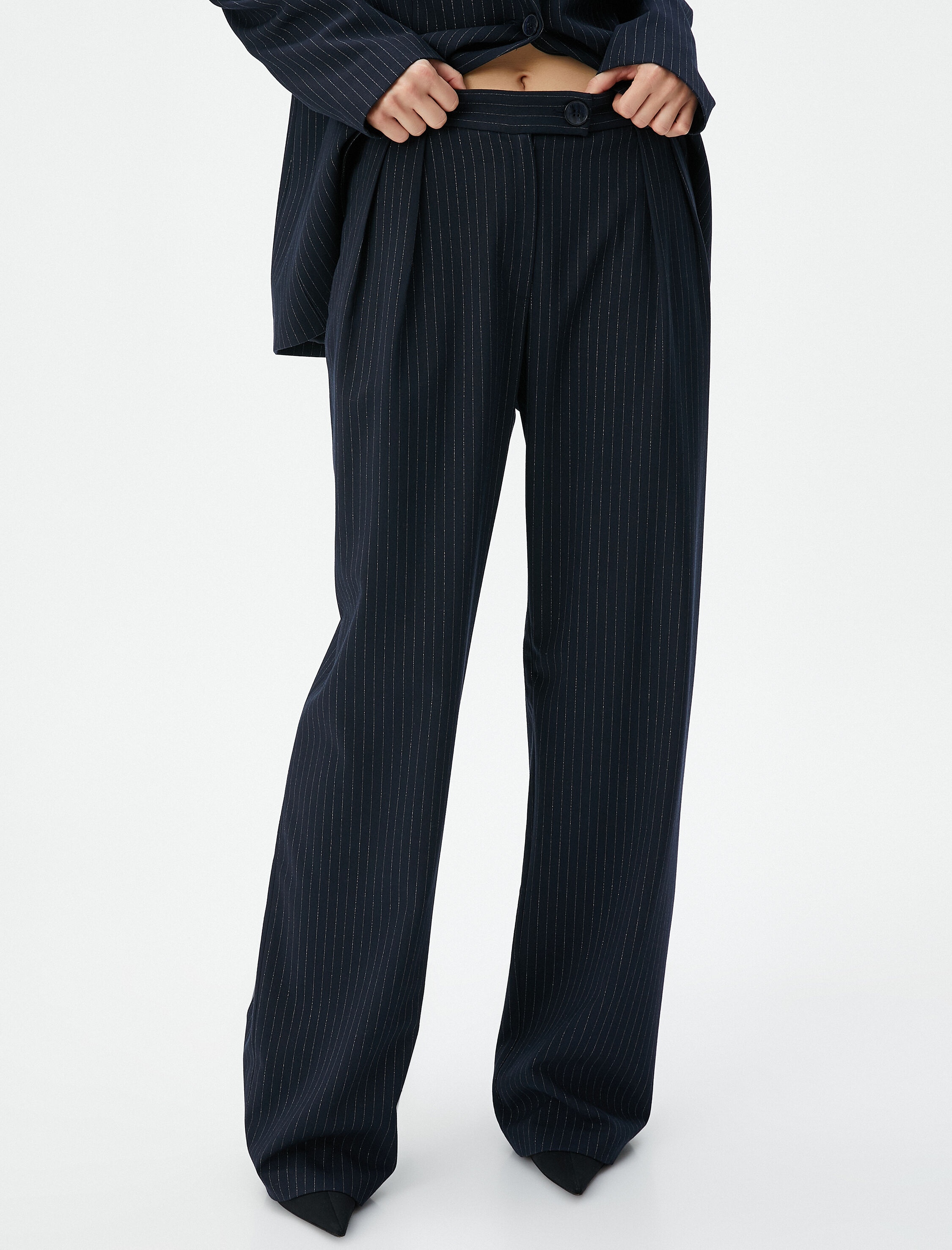   Melis Ağazat X Koton - Kumaş Palazzo Pantolon