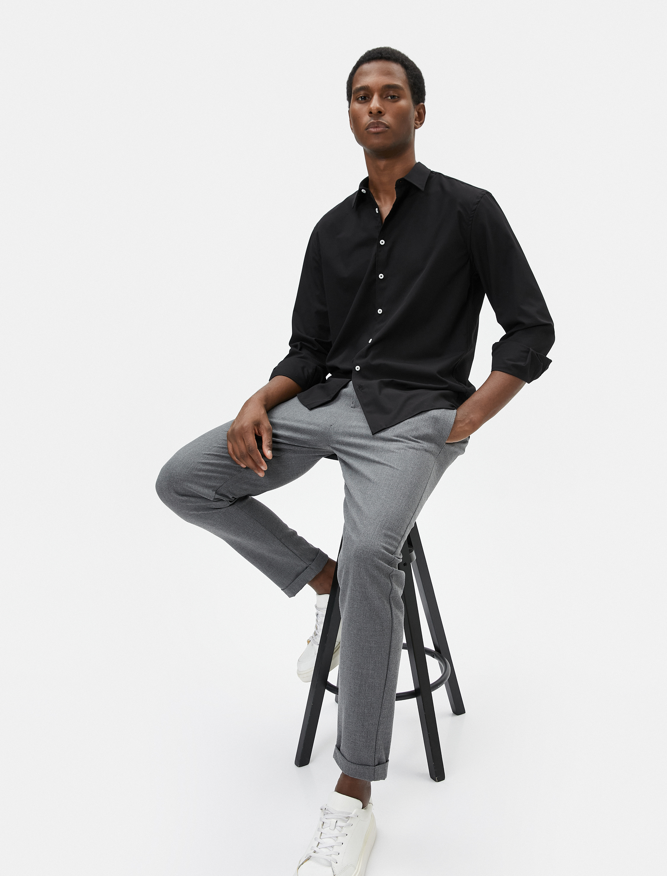   Klasik Gömlek Slim Fit Uzun Kollu Düğmeli