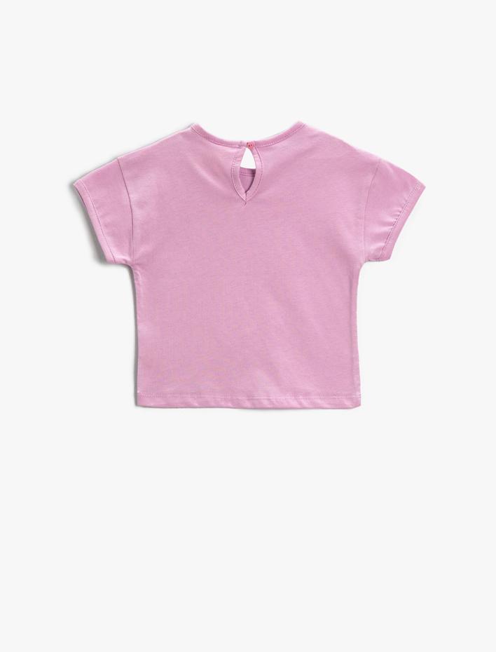 Kız Bebek Tweety Baskılı Tişört Kısa Kollu Lisanslı Pamuklu