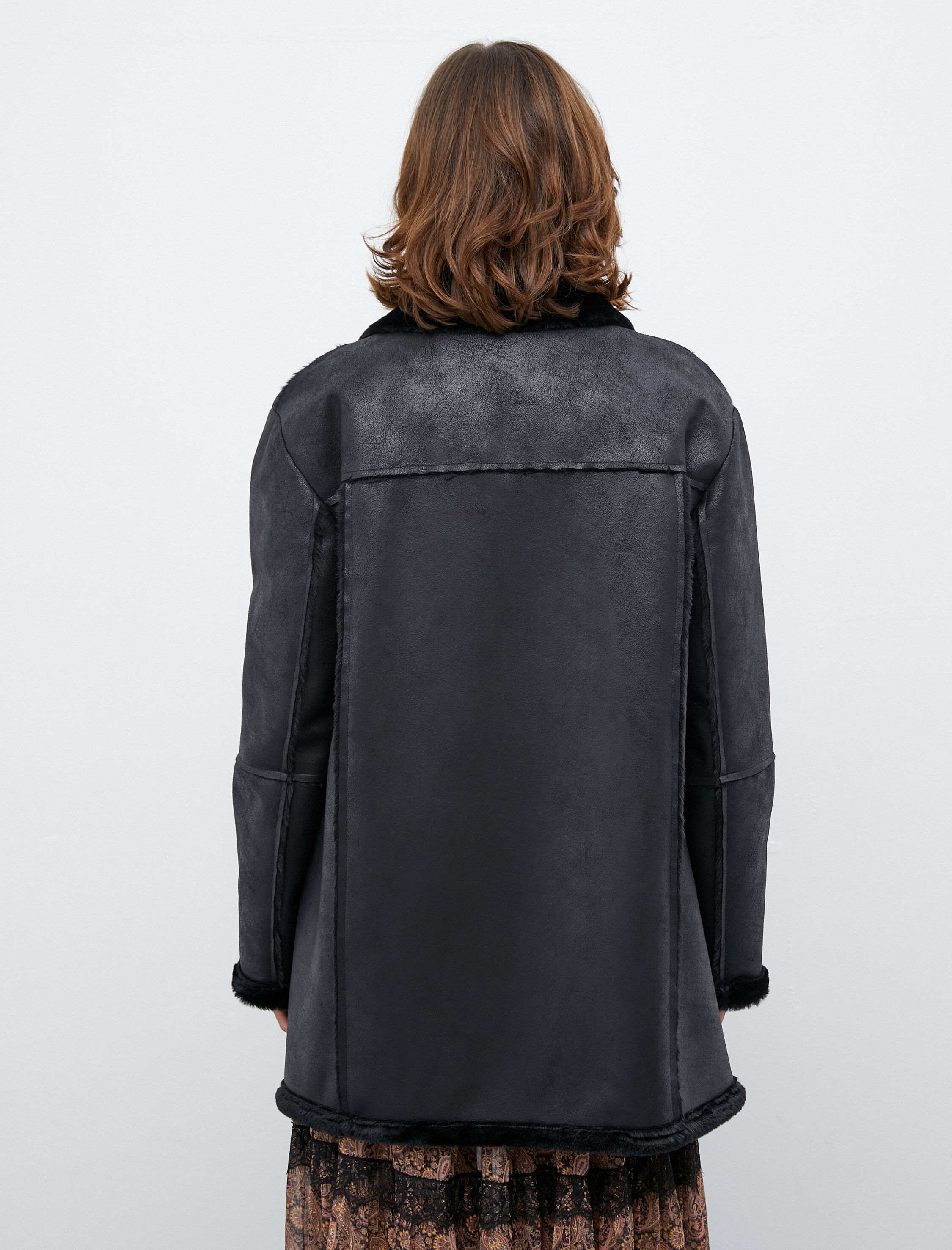   Melis Ağazat X Koton - Suni Kürklü Suni Deri Mont