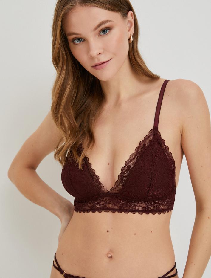  Dantelli Balensiz Sütyen Dolgusuz