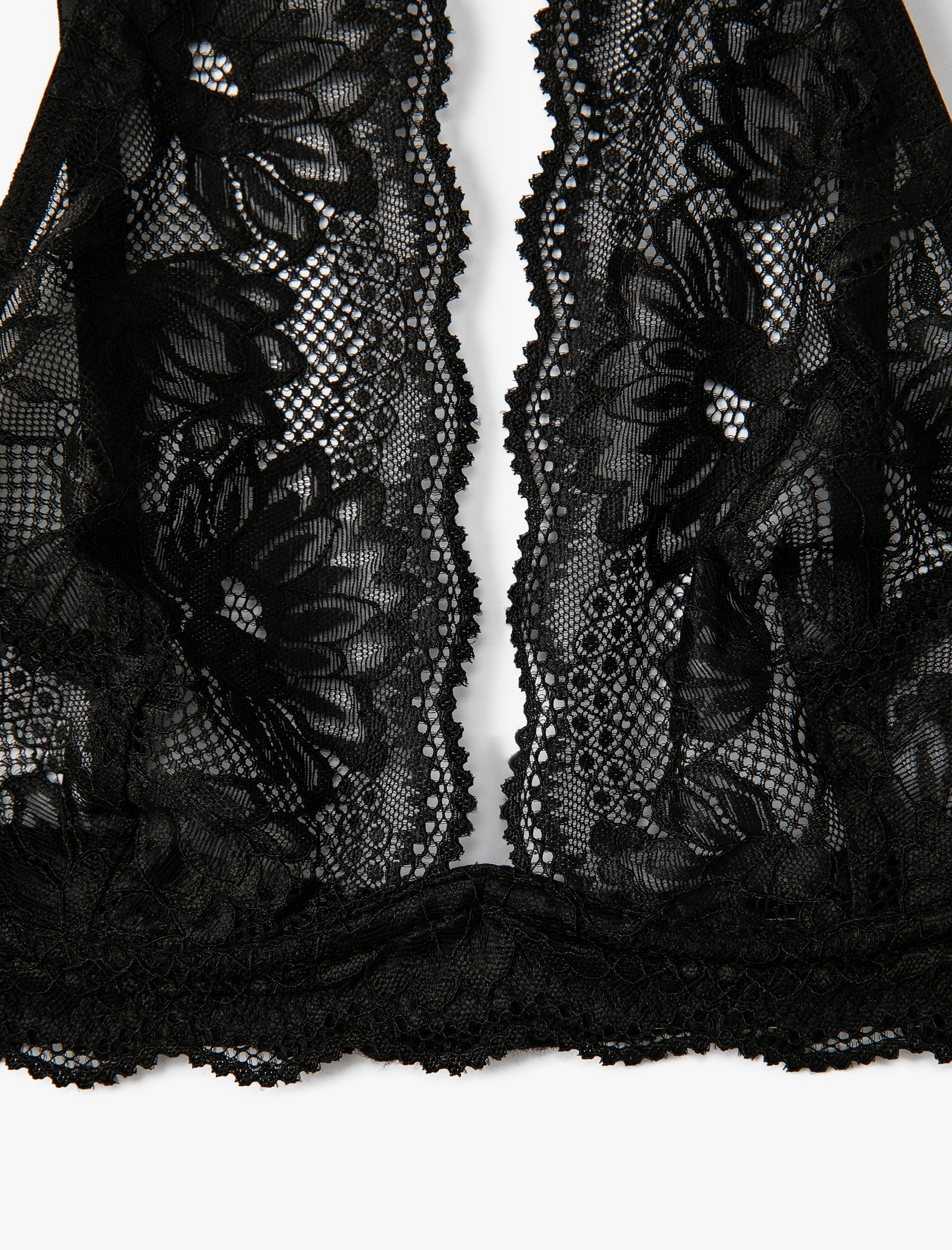 Dantelli Bralet Sütyen Dolgusuz Kapsız Balensiz