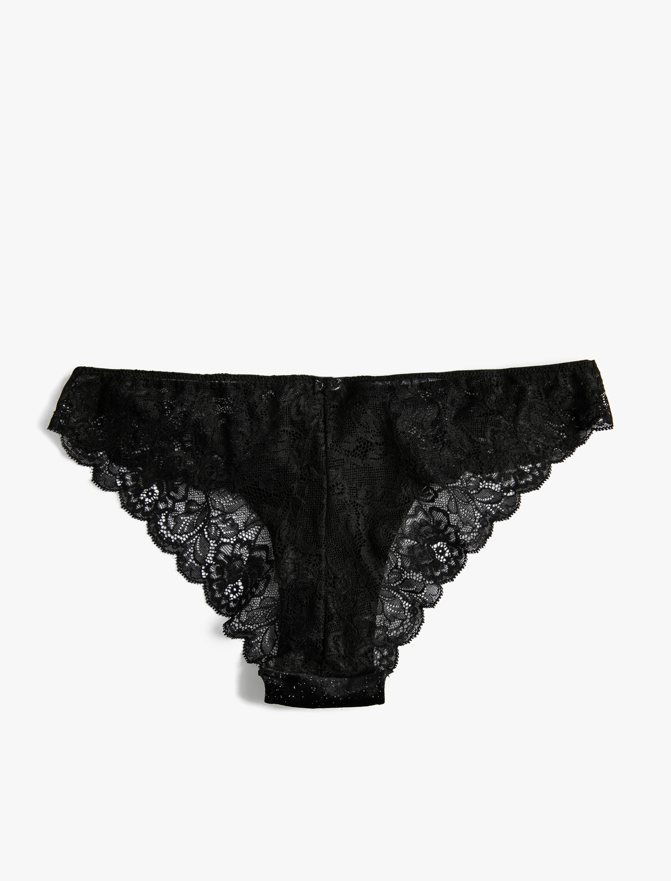   Dantelli Brief Külot Kadife Simli Yılbaşı Temalı