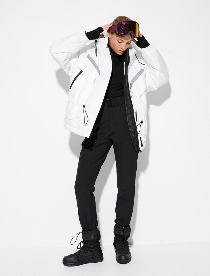  Kayak Pantolonu Kemer Detaylı Cepli