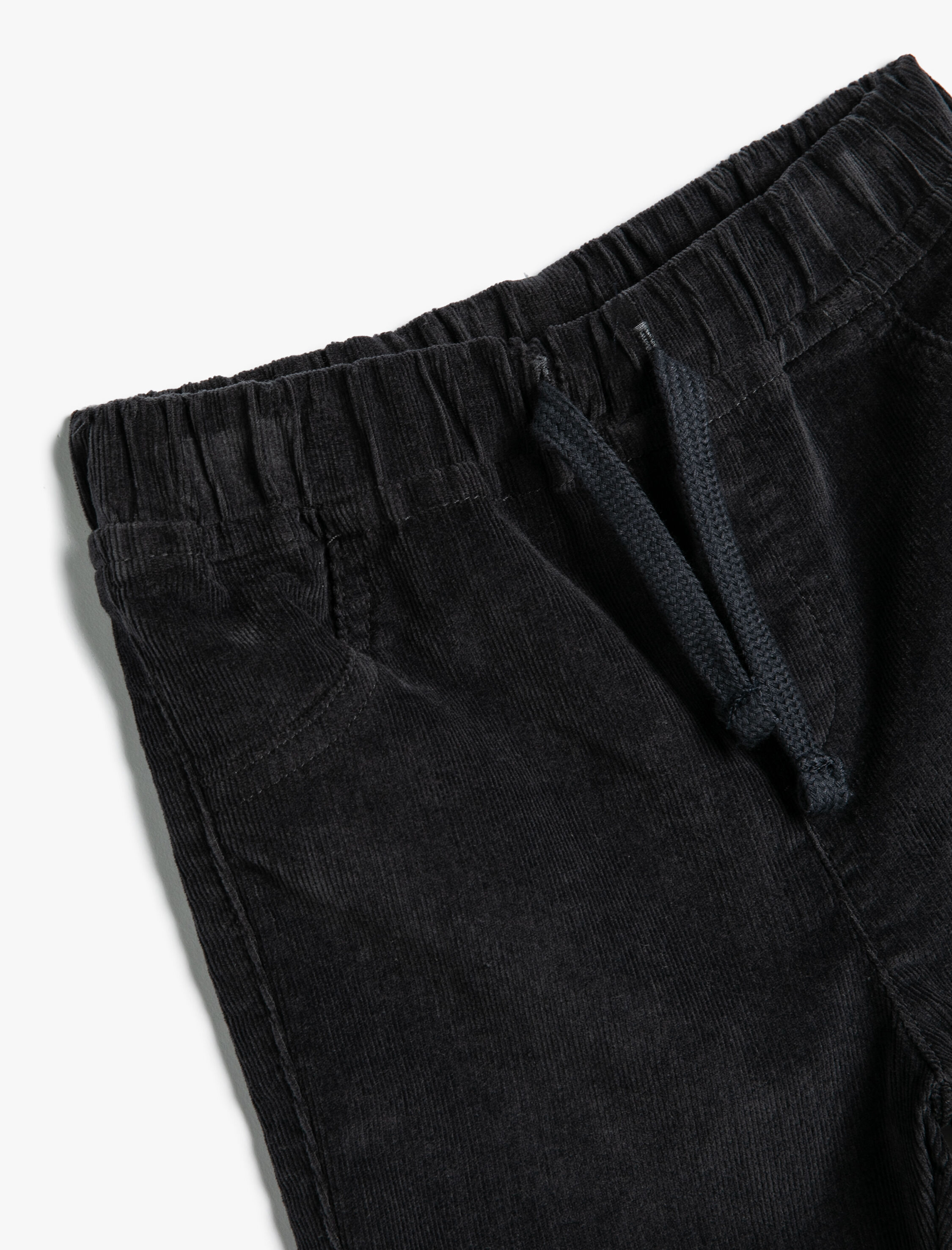  Erkek Bebek Kadife Jogger Pantolon Beli Bağlamalı Pamuklu