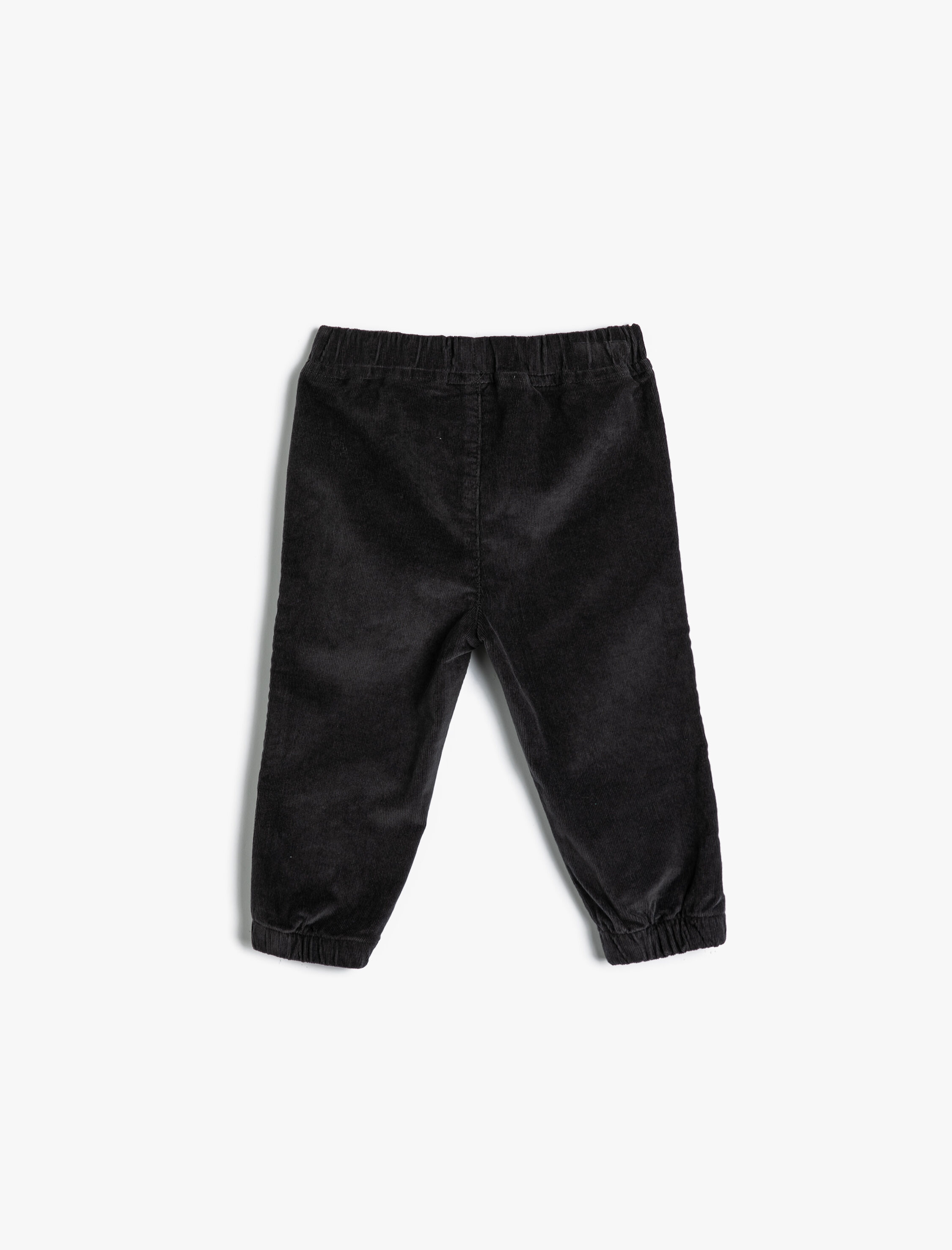  Erkek Bebek Kadife Jogger Pantolon Beli Bağlamalı Pamuklu