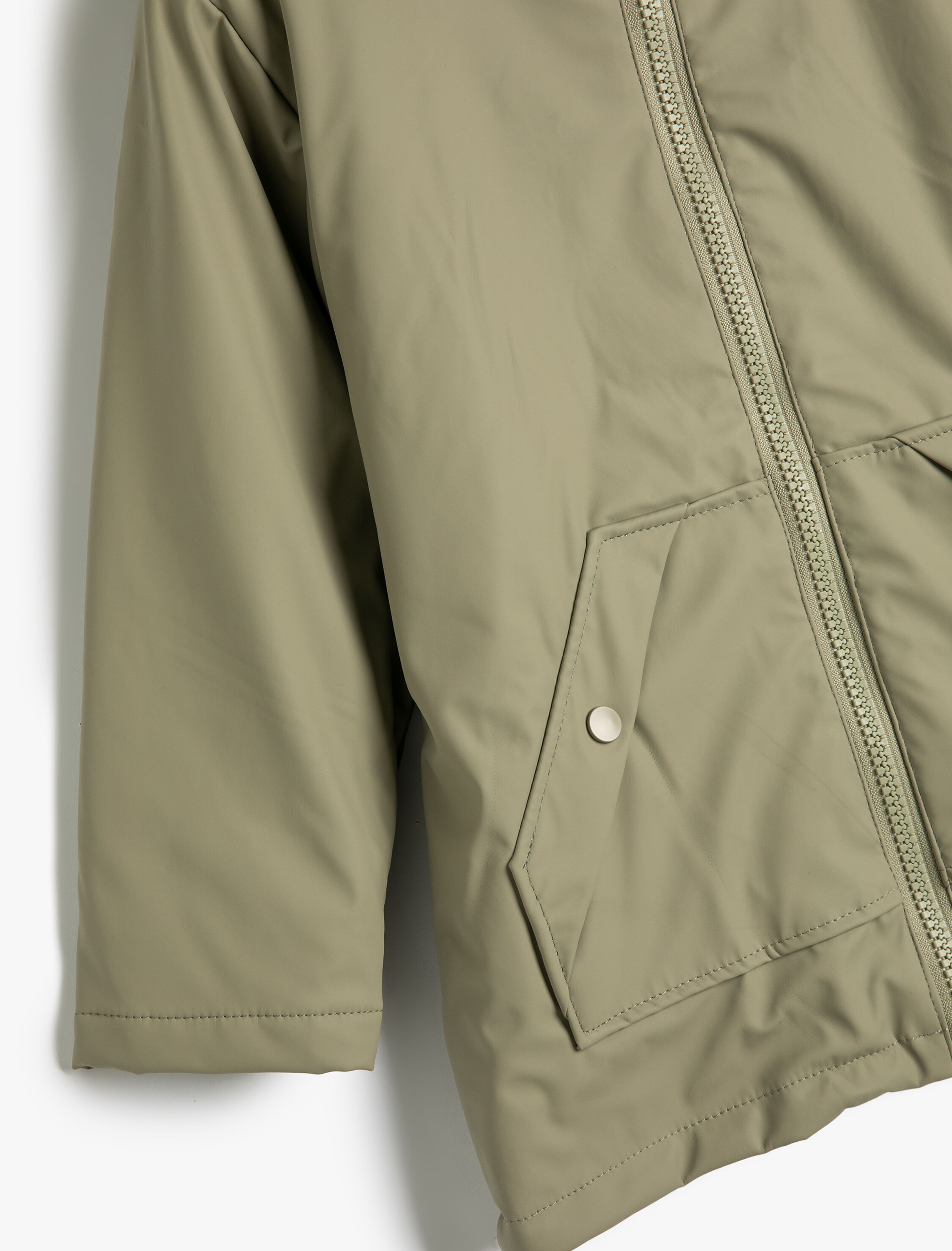  Kız Çocuk Kapşonlu Kaban Su Geçirmez  Fermuarlı Kapaklı Cepli Peluş Astarlı