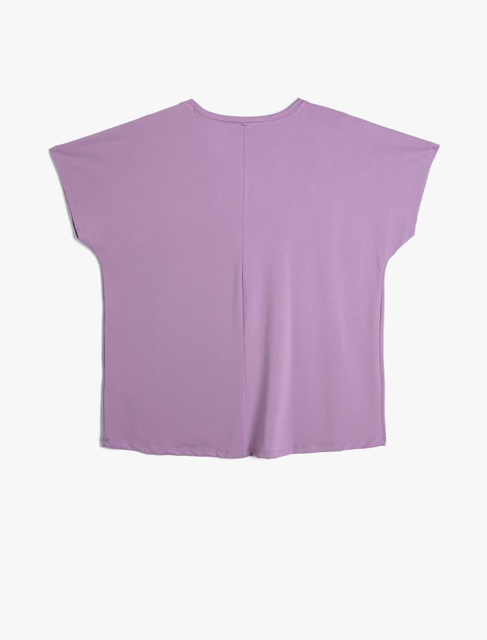  Spor Tişört Kısa Kollu Yuvarlak Yaka Baskı Detaylı Rahat Kalıp