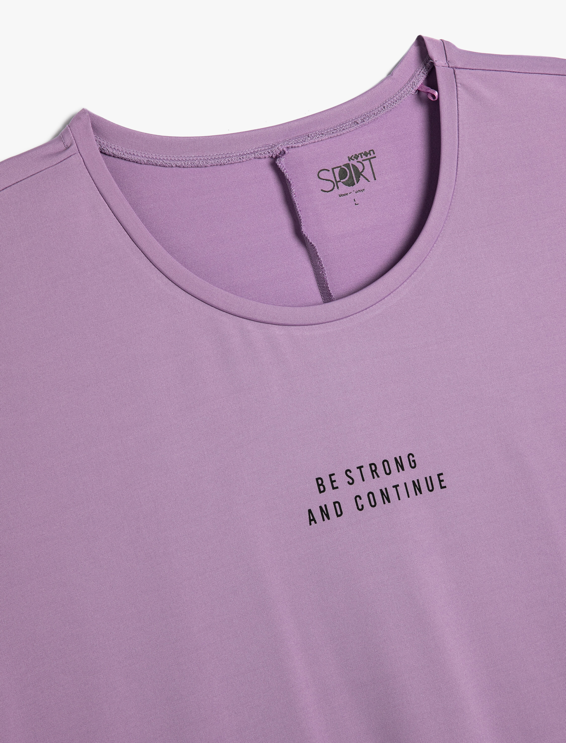   Spor Tişört Kısa Kollu Yuvarlak Yaka Baskı Detaylı Rahat Kalıp