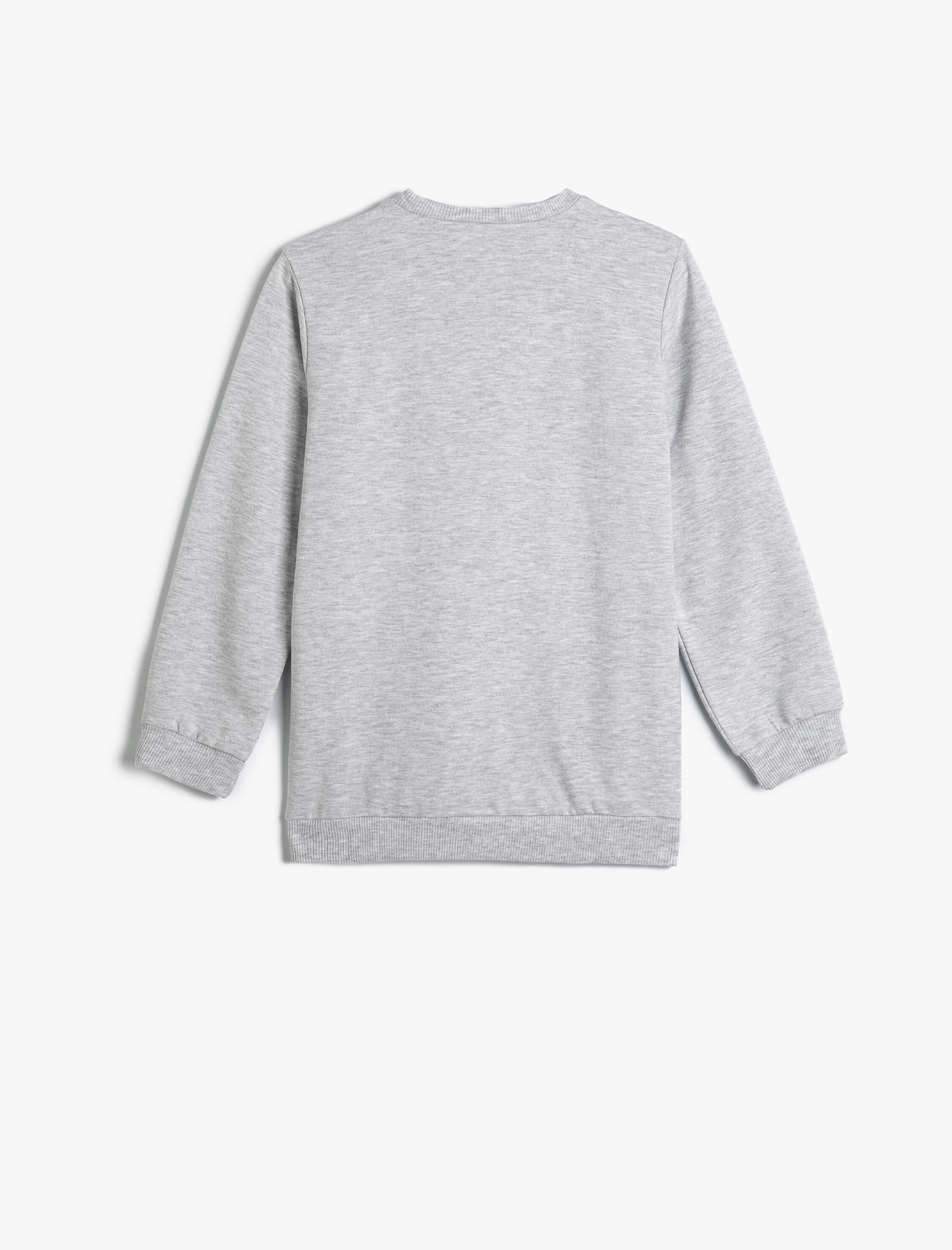  Erkek Çocuk Kolej Sweatshirt Uzun Kollu Bisiklet Yaka Şardonlu