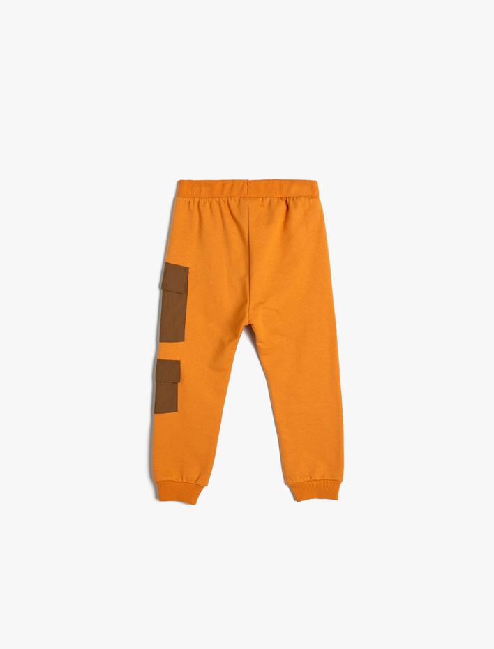 Erkek Bebek Jogger Eşofman Altı Cep Detaylı Beli Bağlamalı Şardonlu Pamuklu