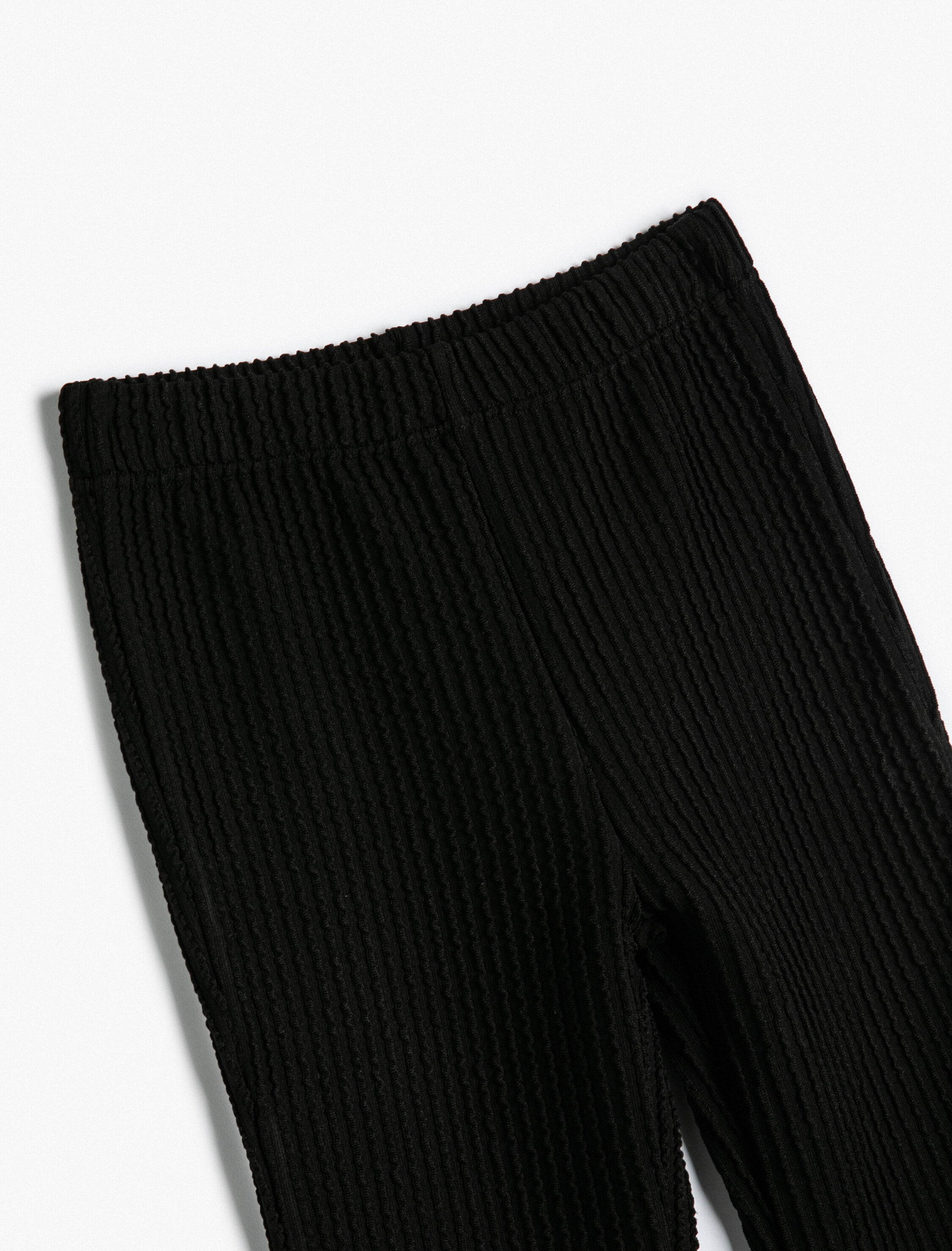  Kız Çocuk İspanyol Paça Pantolon Fitilli Beli Lastikli