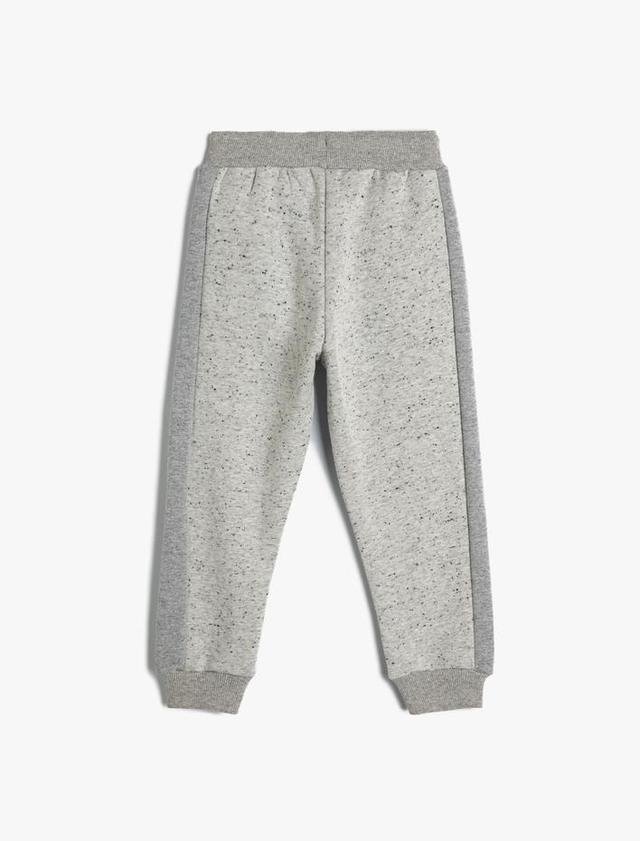 Erkek Çocuk Jogger Eşofman Altı Baskı Detaylı Beli Bağlamalı Cepli Şardonlu