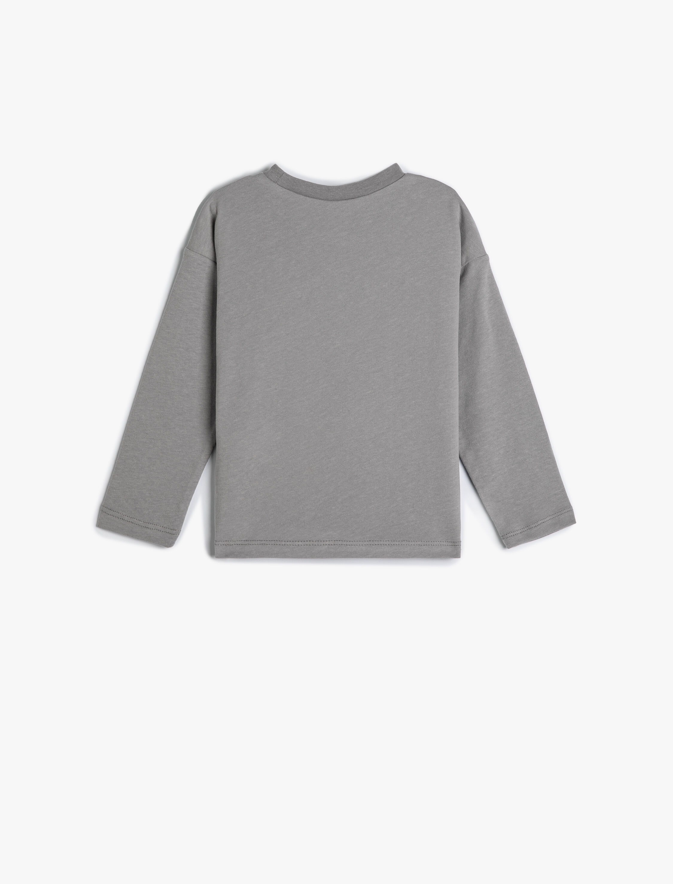  Erkek Bebek Tişört Uzun Kollu Bisiklet Yaka Kış Temalı Pamuklu