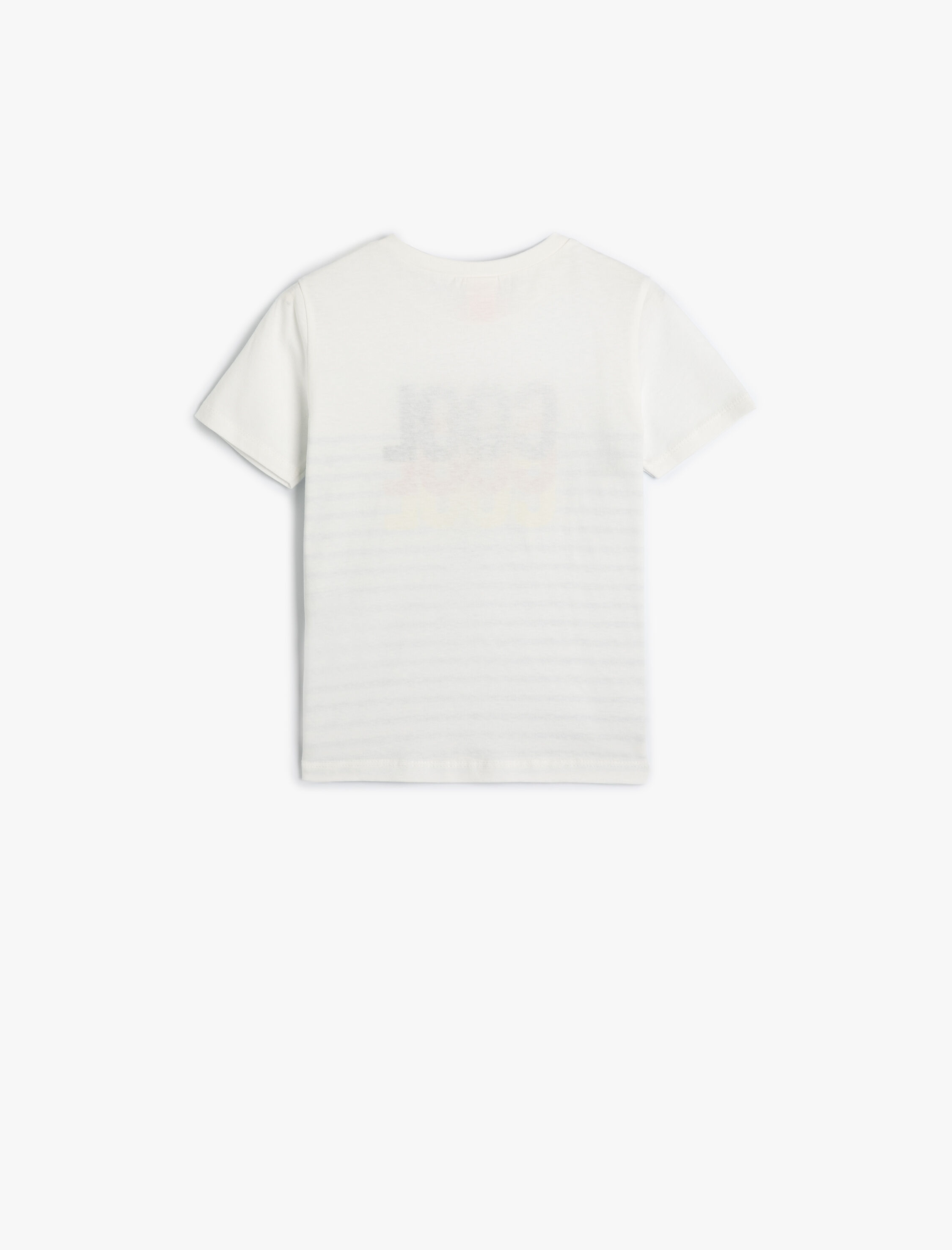  Erkek Bebek Tişört Baskı Detaylı Kısa Kollu Bisiklet Yaka Pamuklu