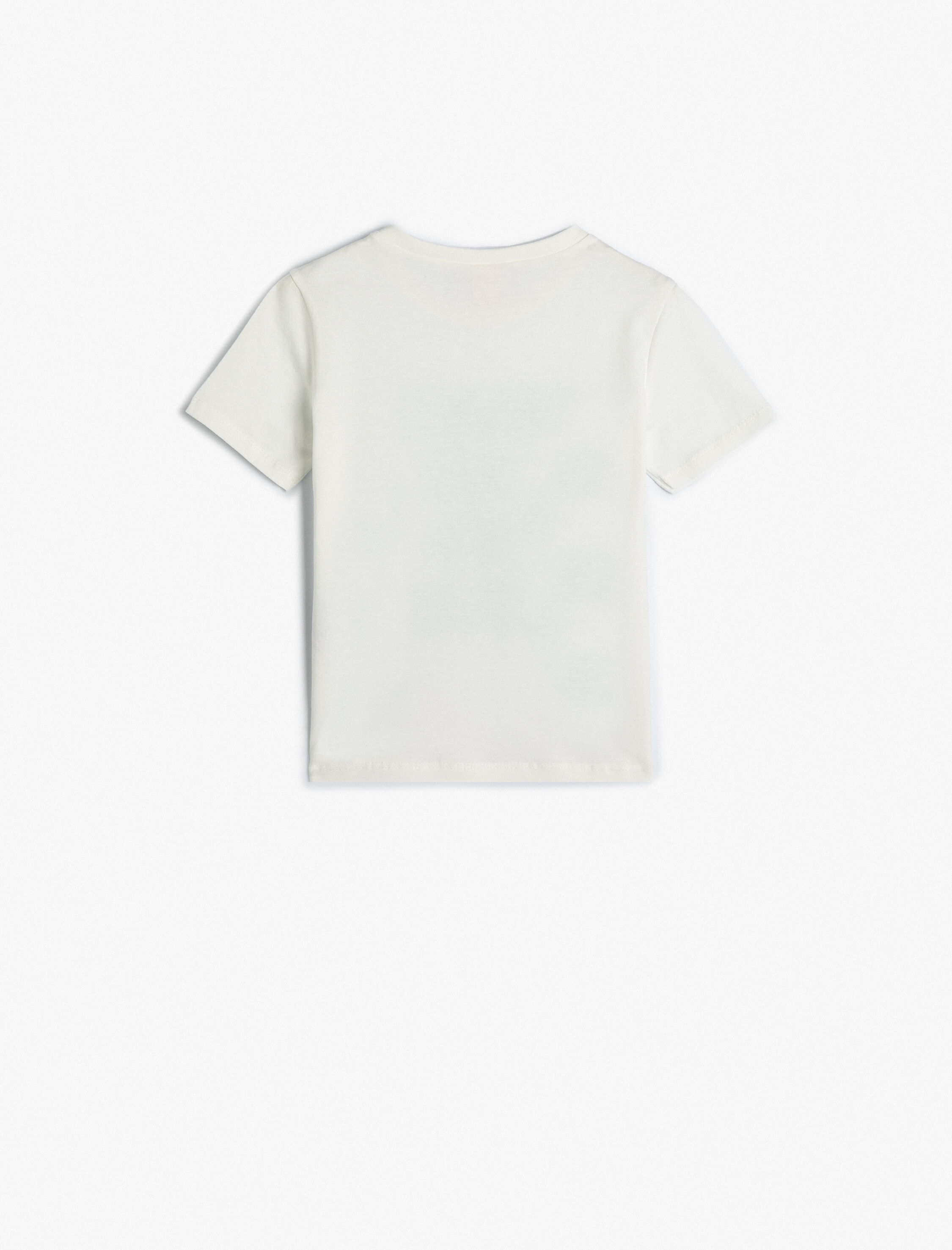  Erkek Bebek Tişört Baskı Detaylı Kısa Kollu Bisiklet Yaka Pamuklu