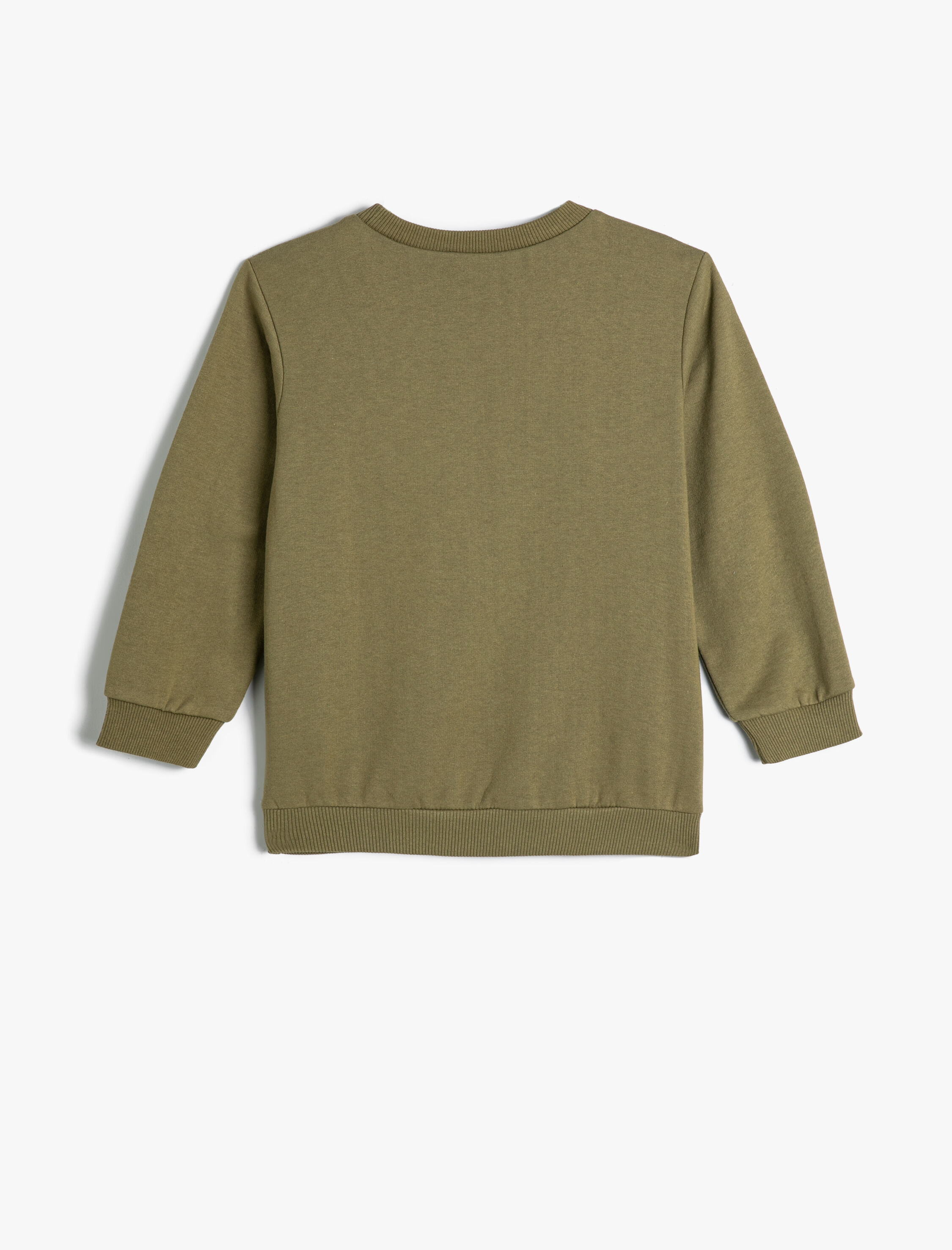  Erkek Çocuk Sweatshirt Uzun Kollu Bisiklet Yaka Slogan Baskılı Şardonlu