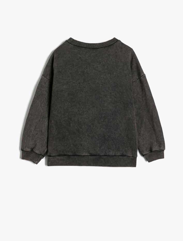 Kız Çocuk Powerpuff Girls Sweatshirt Lisanslı Uzun Kollu Bisiklet Yaka Şardonlu