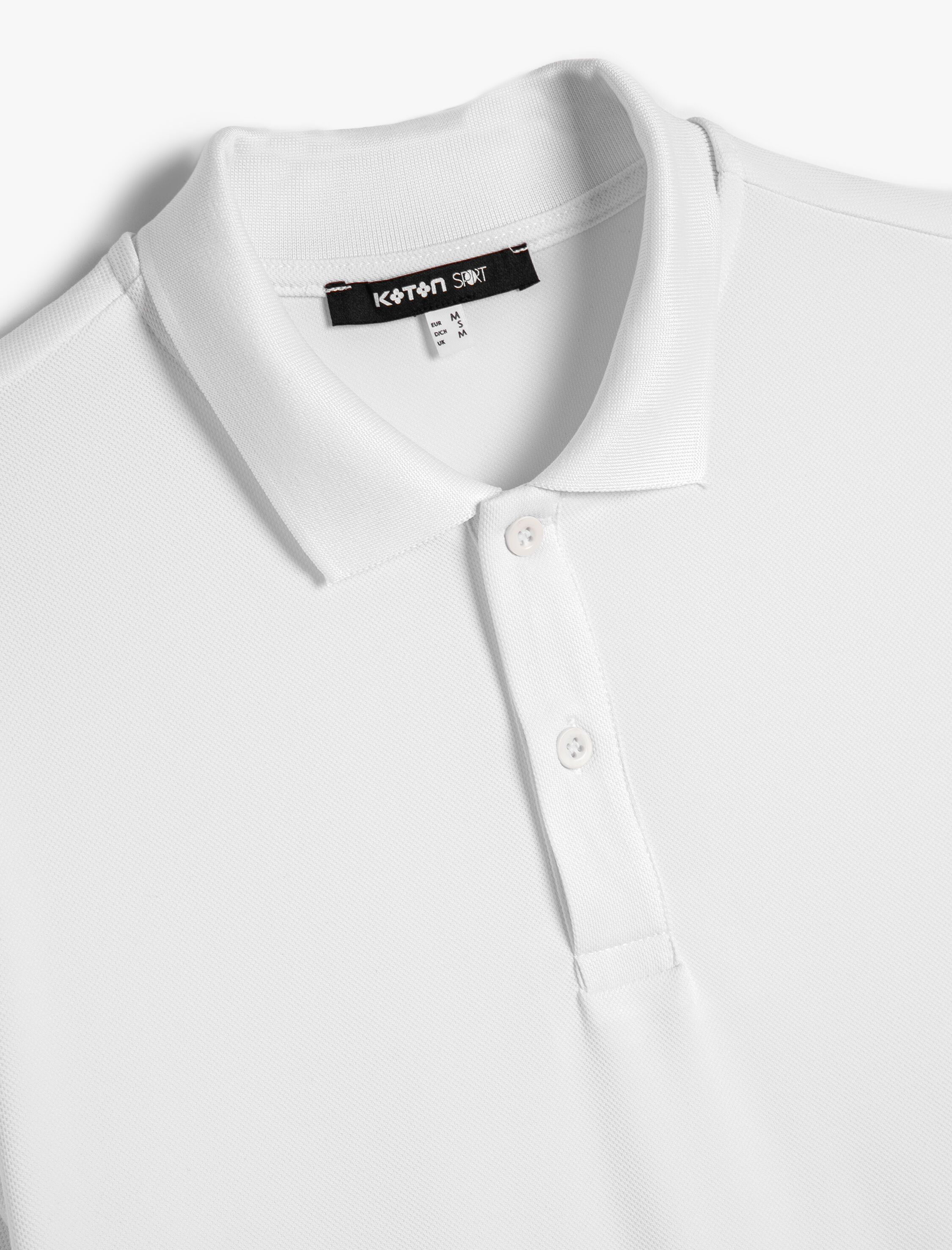   Polo Yaka Spor Tişört Düğme Detaylı Kısa Kollu