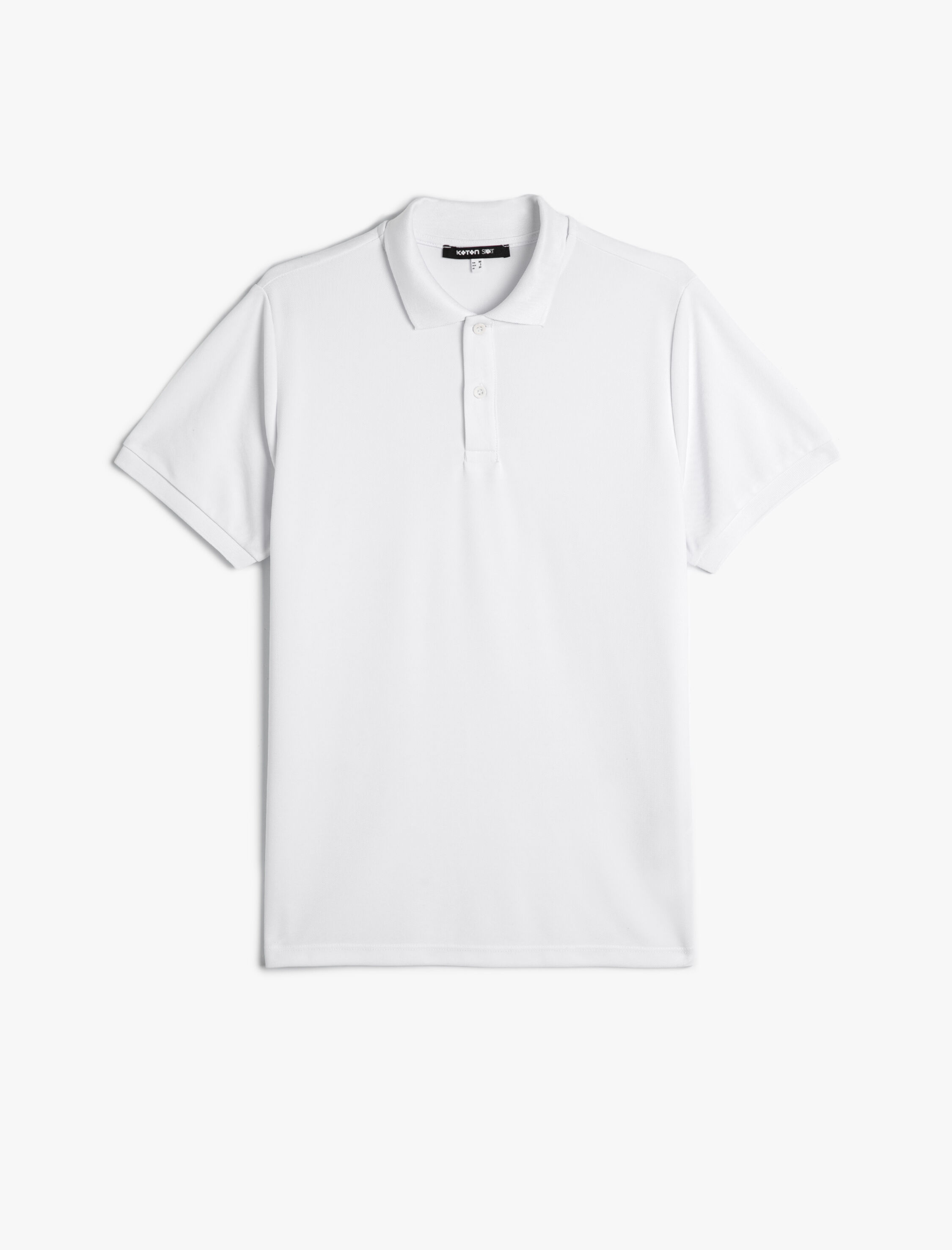   Polo Yaka Spor Tişört Düğme Detaylı Kısa Kollu