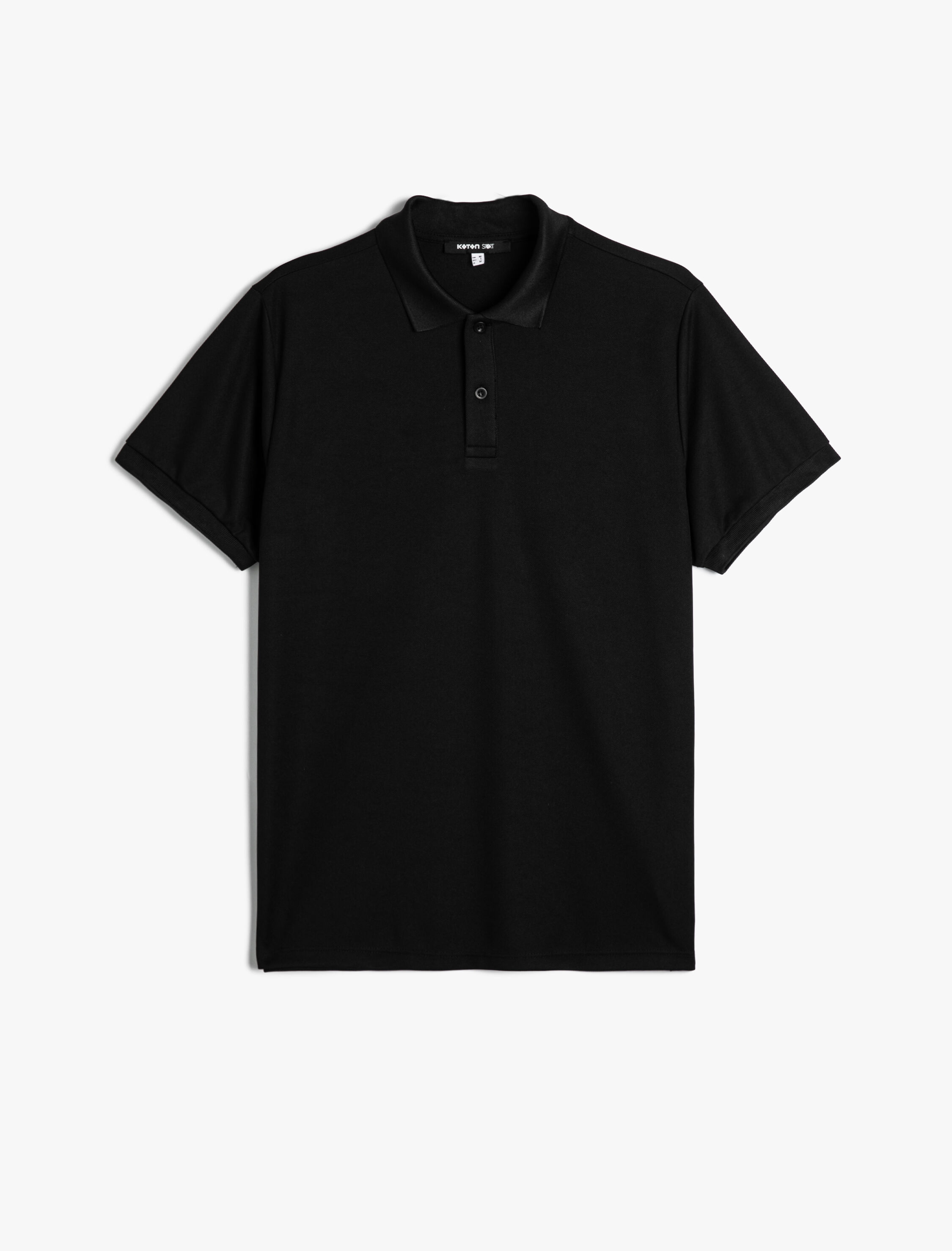   Polo Yaka Spor Tişört Düğme Detaylı Kısa Kollu