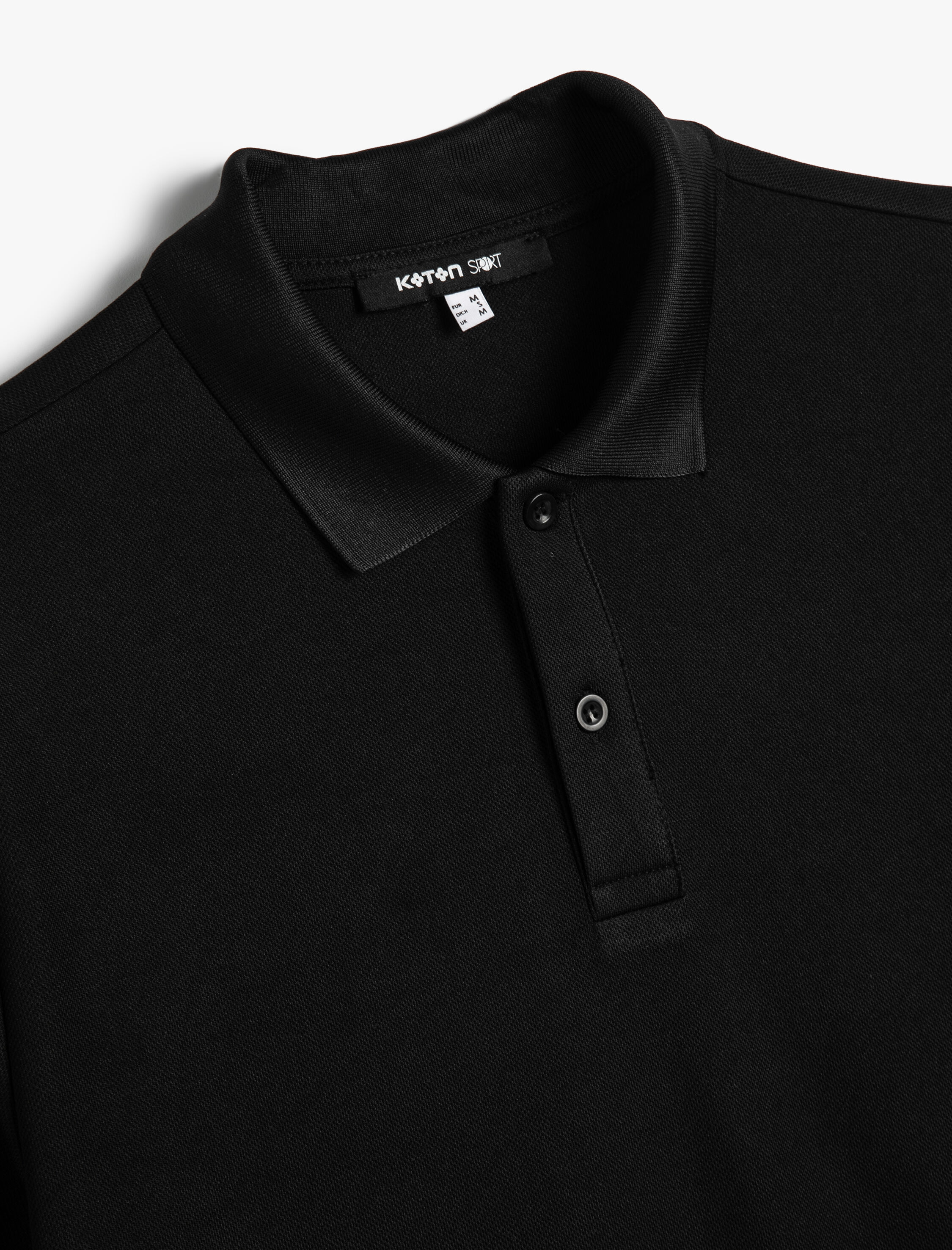   Polo Yaka Spor Tişört Düğme Detaylı Kısa Kollu