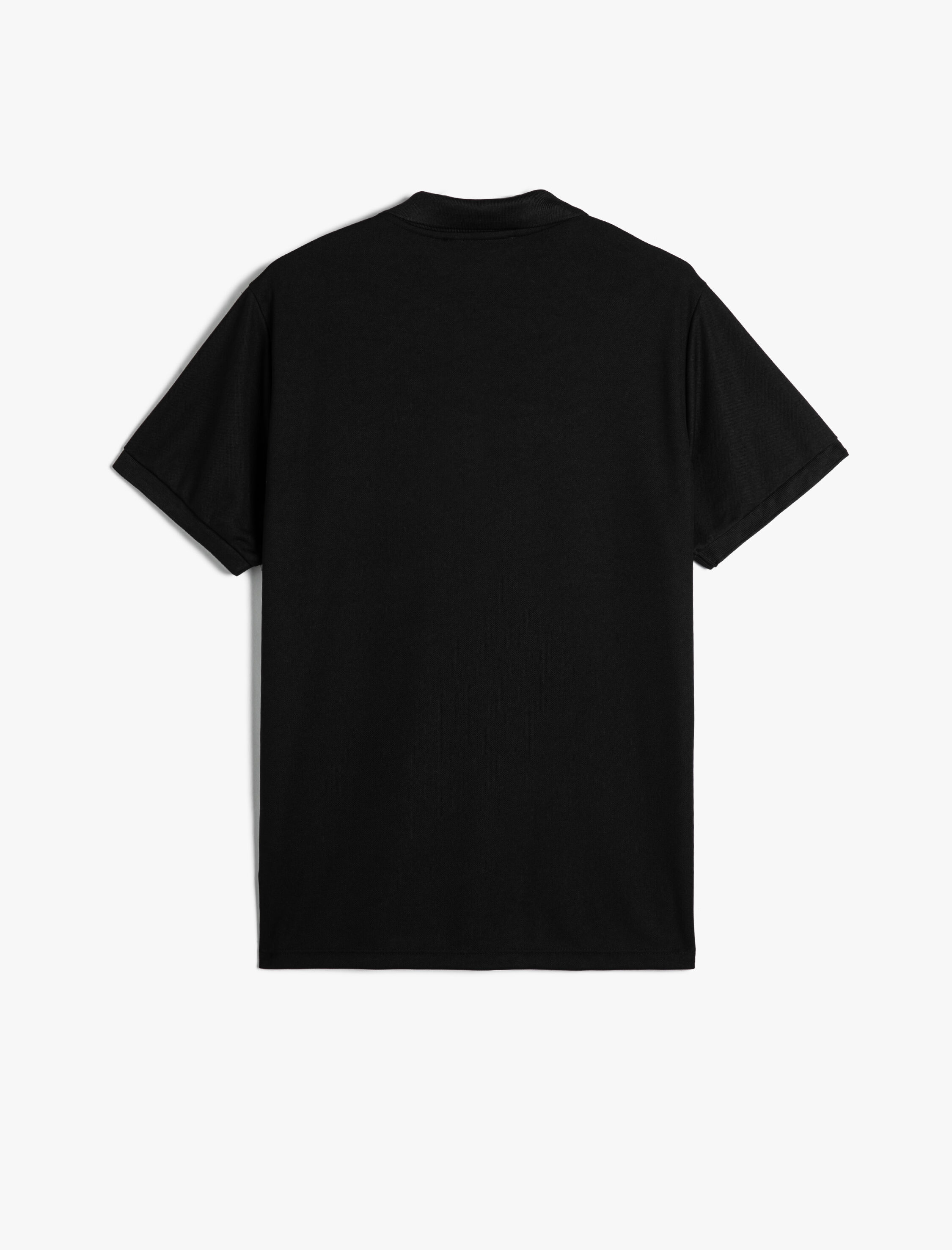   Polo Yaka Spor Tişört Düğme Detaylı Kısa Kollu