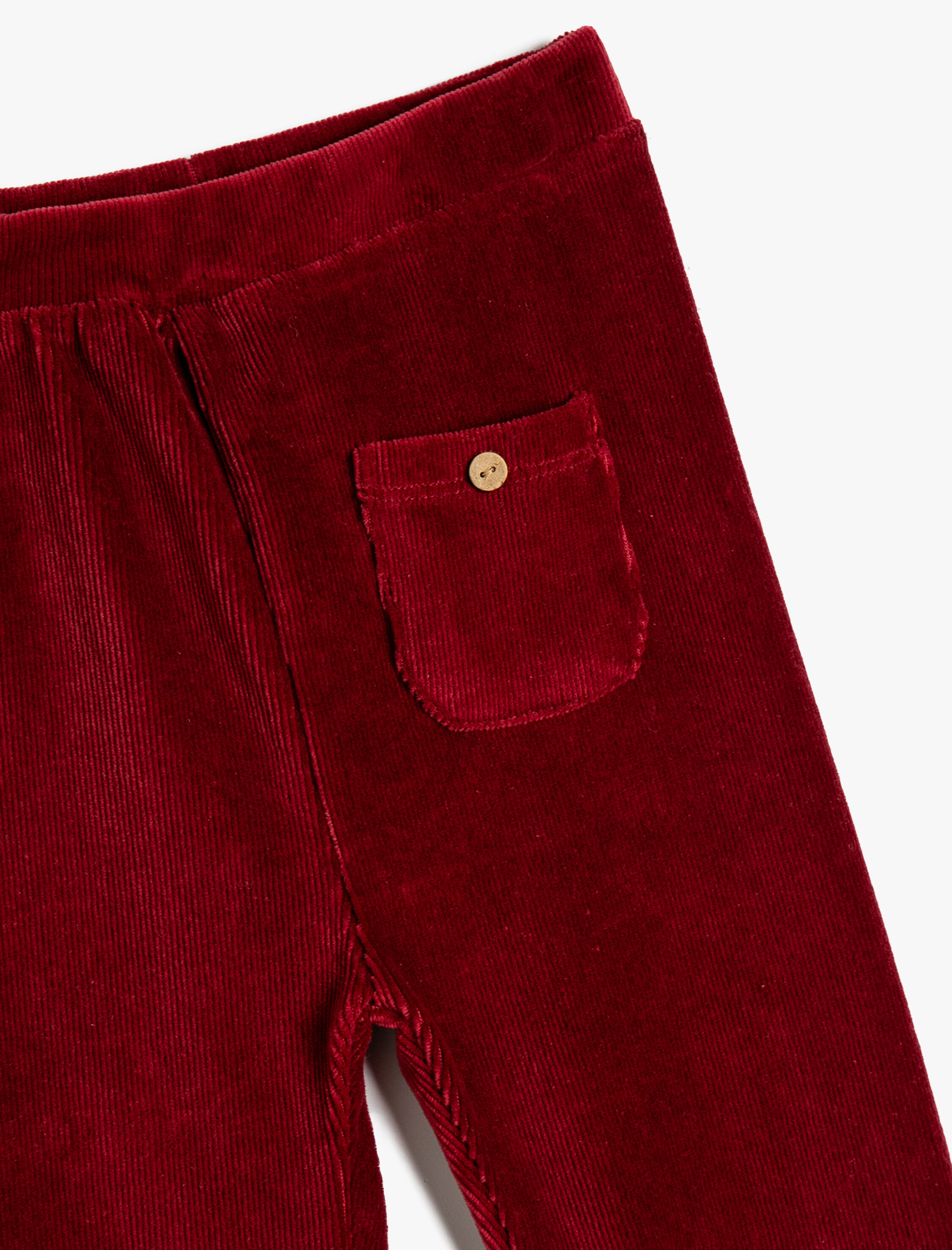  Kız Bebek Basic Kadife Tayt Cep Detaylı Beli Lastikli