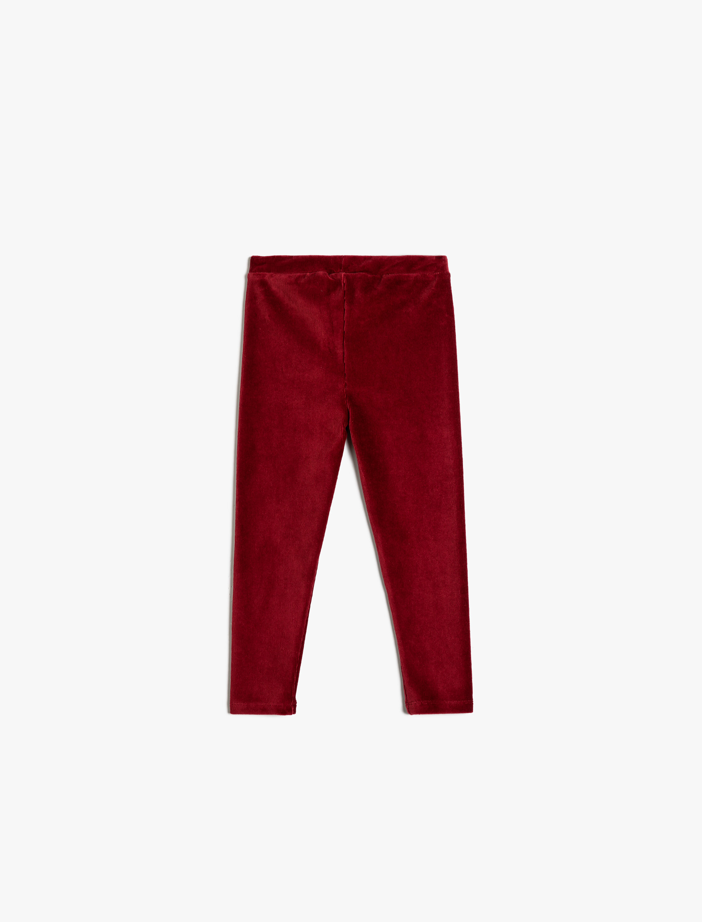  Kız Bebek Basic Kadife Tayt Cep Detaylı Beli Lastikli