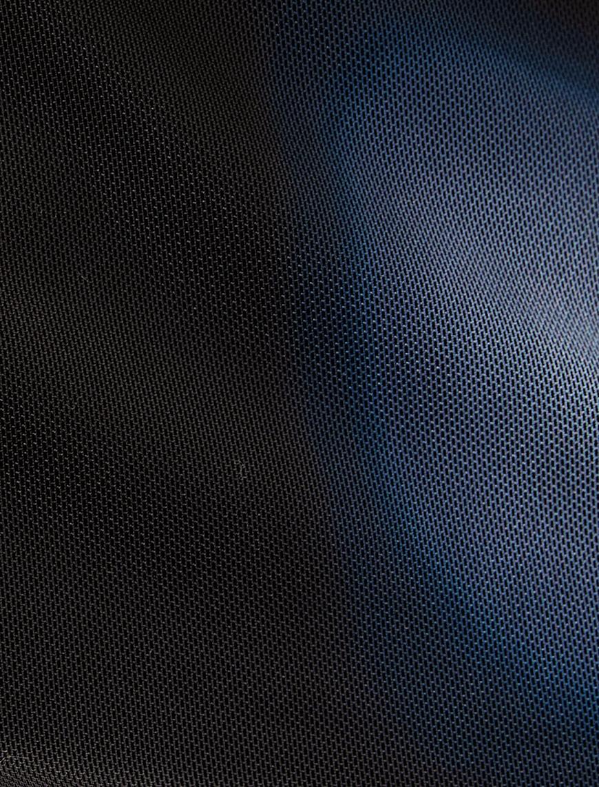   Asimetrik Kesim Tül Tişört Batik Desenli Uzun Kollu Yuvarlak Yaka Yandan Bağlama Detaylı