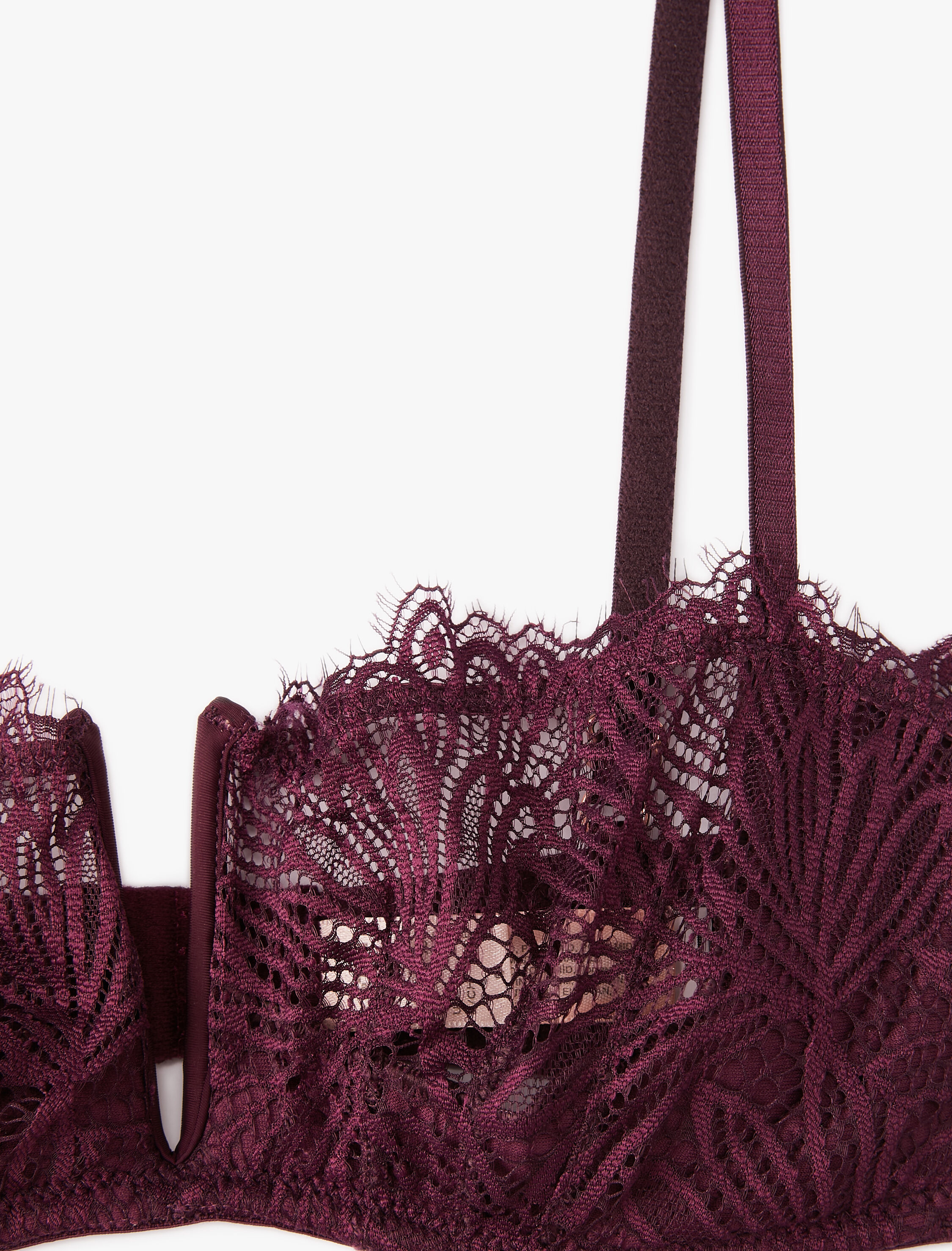   Dantelli Balenli Sütyen Dolgsusuz Kapsız