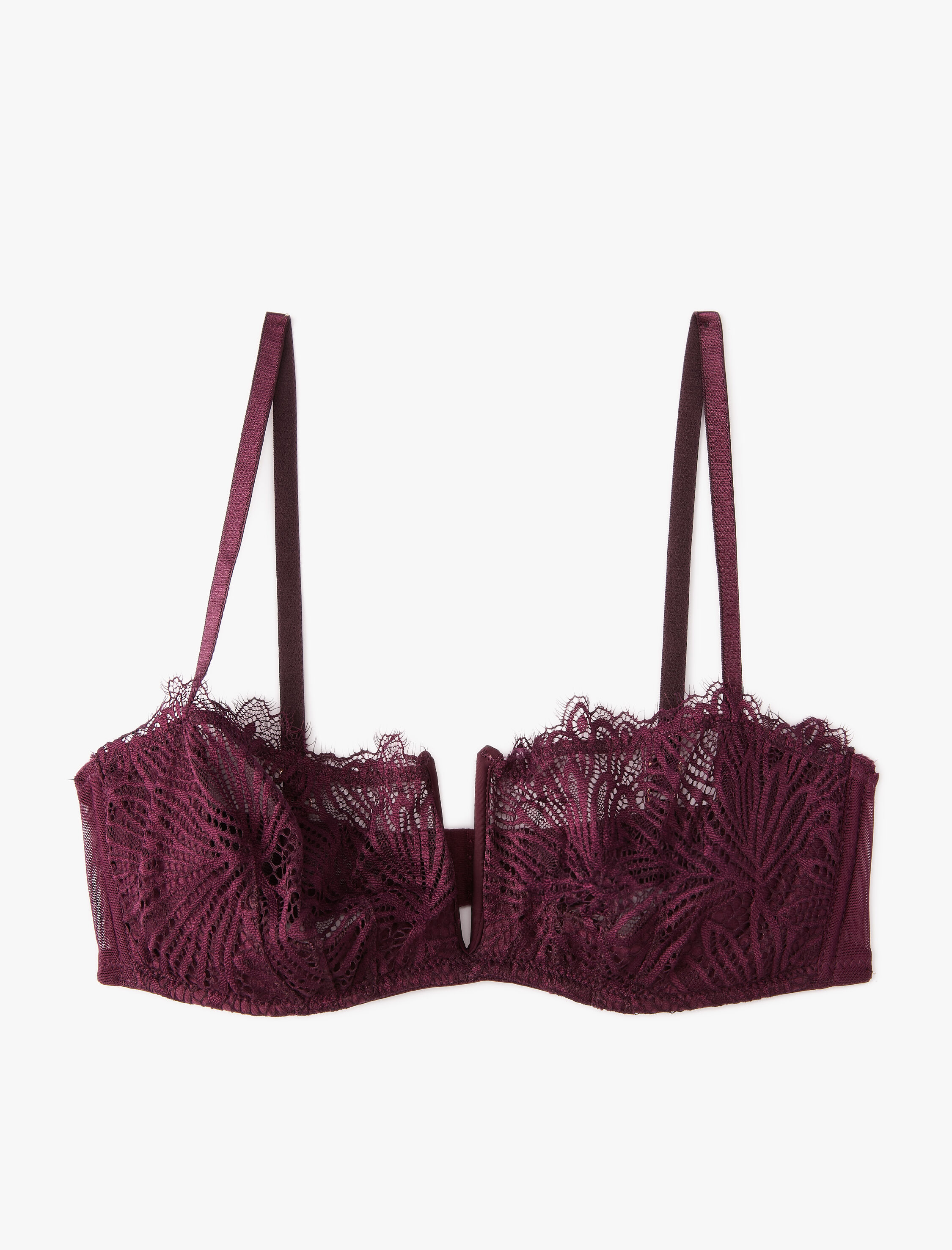   Dantelli Balenli Sütyen Dolgsusuz Kapsız