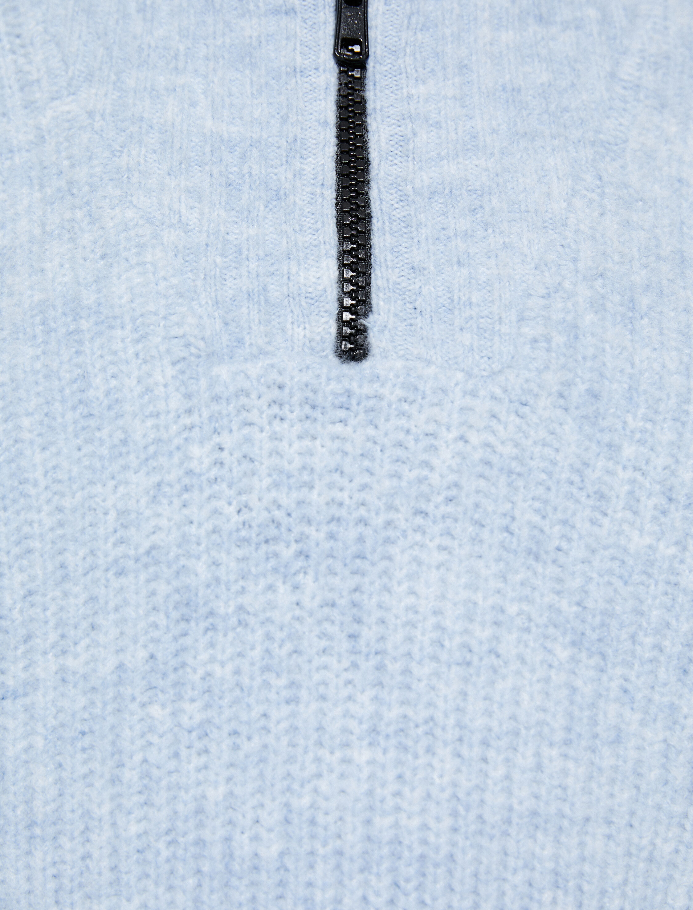   Yarım Fermuarlı Kazak Dik Yaka Örgü